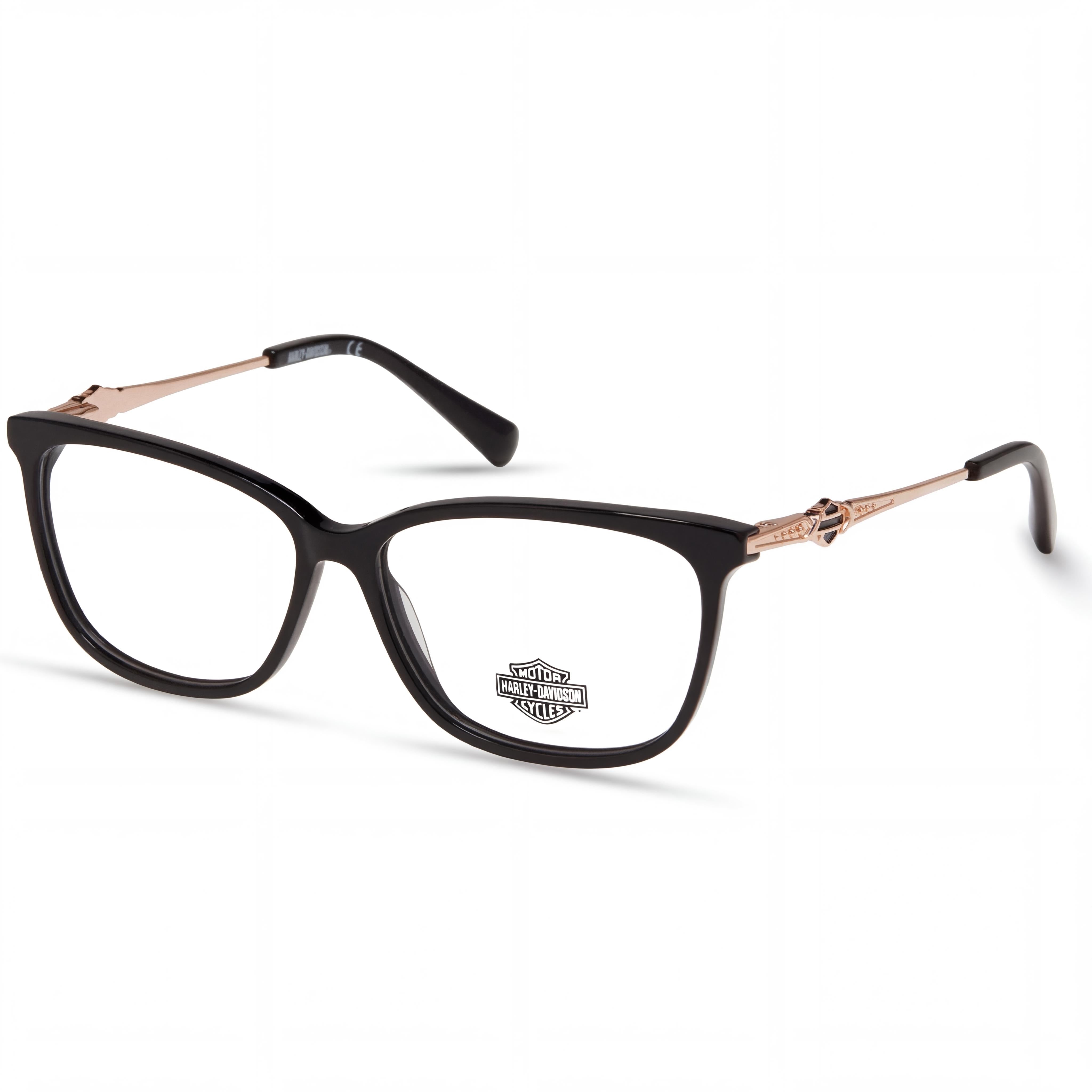 Harley-Davidson Hd0564 Men's Black Plastic Frame Eyewear with Clear Polycarbonate Lenses, Lens Width 54mm, Photo 1