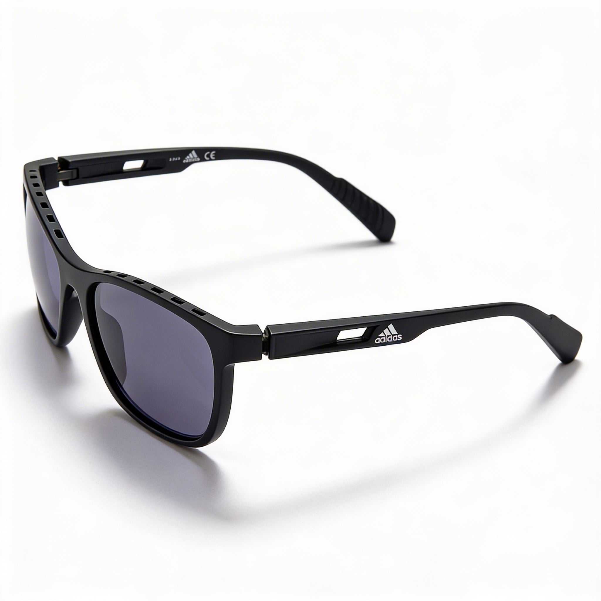 adidas Contemporary Men's Matte Black Plastic Frame Smoke Polycarbonate UV Protection Sunglasses 62mm, Photo 1