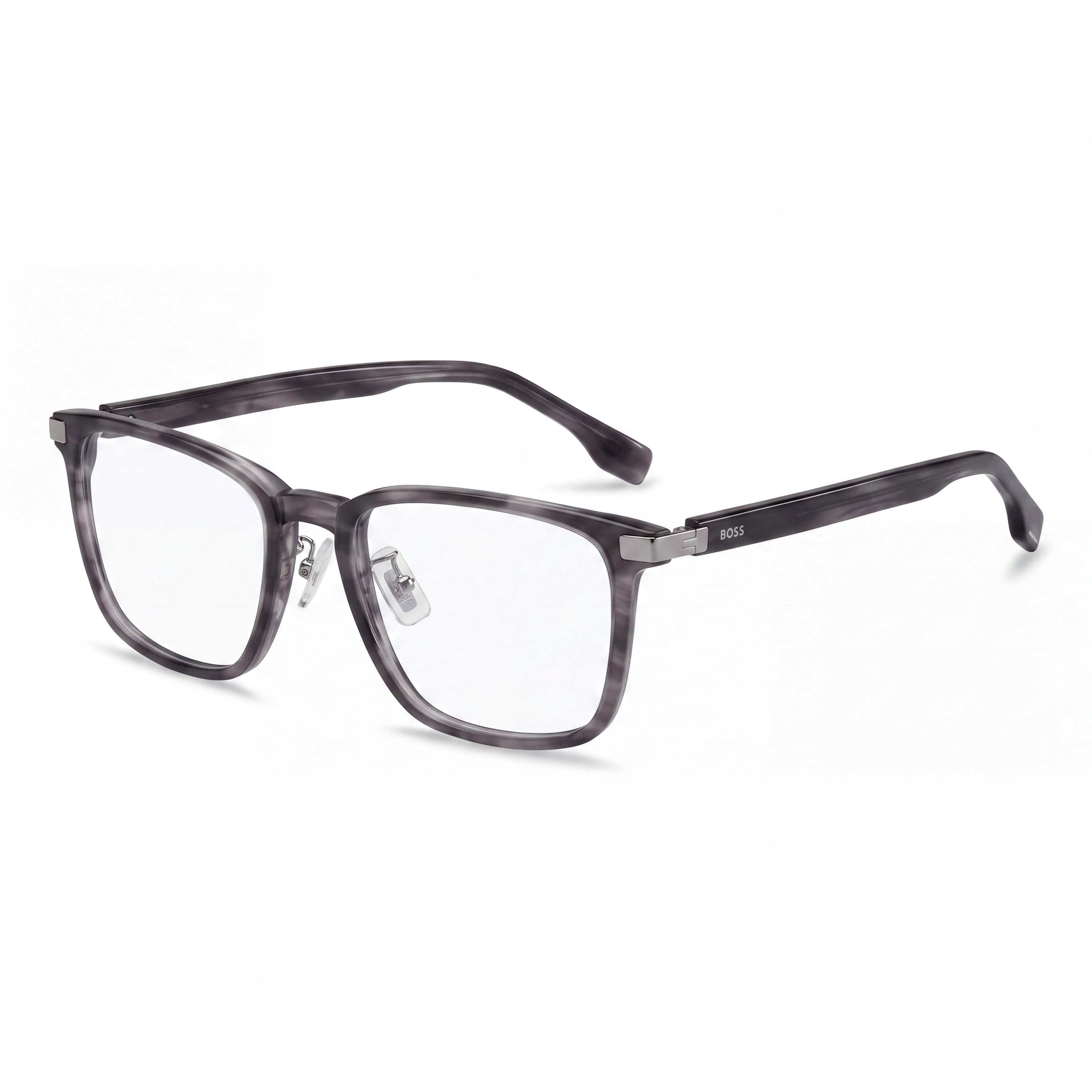 BOSS Boss 1408/F Unisex Multicolored Acetate Full Rim Square Eyeglasses, 54mm Lens, 17mm Bridge, 145mm Temple, Photo 1