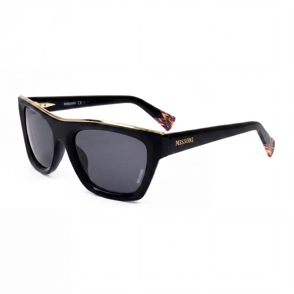 M Missoni Mis0067/S Women's Black Burgundy Acetate Sunglasses with Black Lens UV Protection 53mm