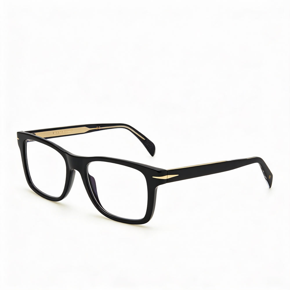 Gafas de sol David Beckham Modern DB 1073/BB para hombre con montura de acetato y cristales de policarbonato, color negro dorado, 52 mm