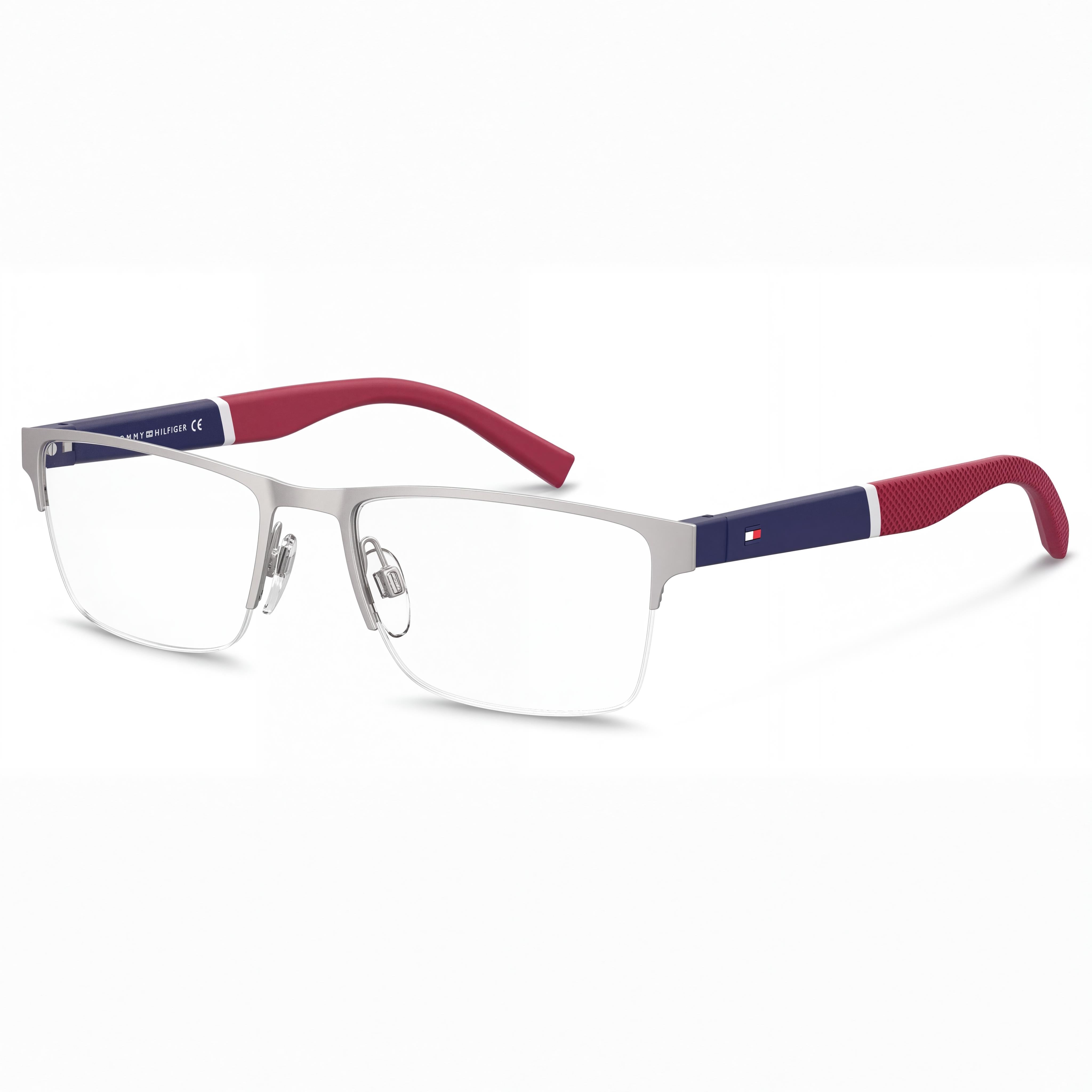 Tommy Hilfiger TH 1905 Unisex Metal Eyeglasses, Polycarbonate Lenses, Matte Dark Ruthenium, 55mm, Photo 1