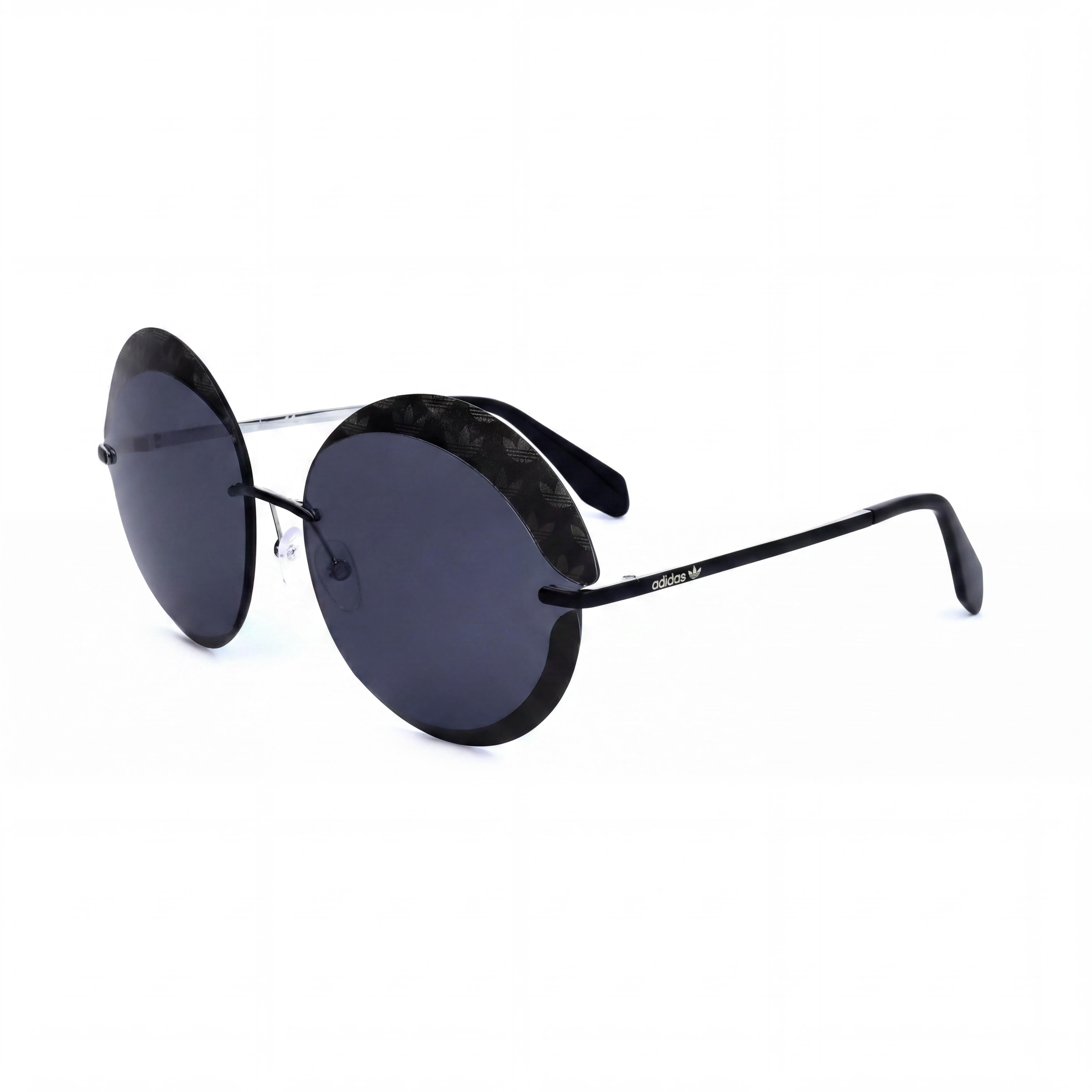 adidas Originals Contemporaneo Women's Black Metal Frame Sunglasses with Black Lenses, UV Protection, 67mm, Photo 1