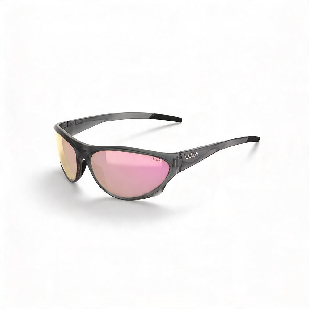 bollé Messenger Premium Unisex Lightweight Nylon Polarized Sunglasses, Burgundy Liberty, Brown Pink 65mm