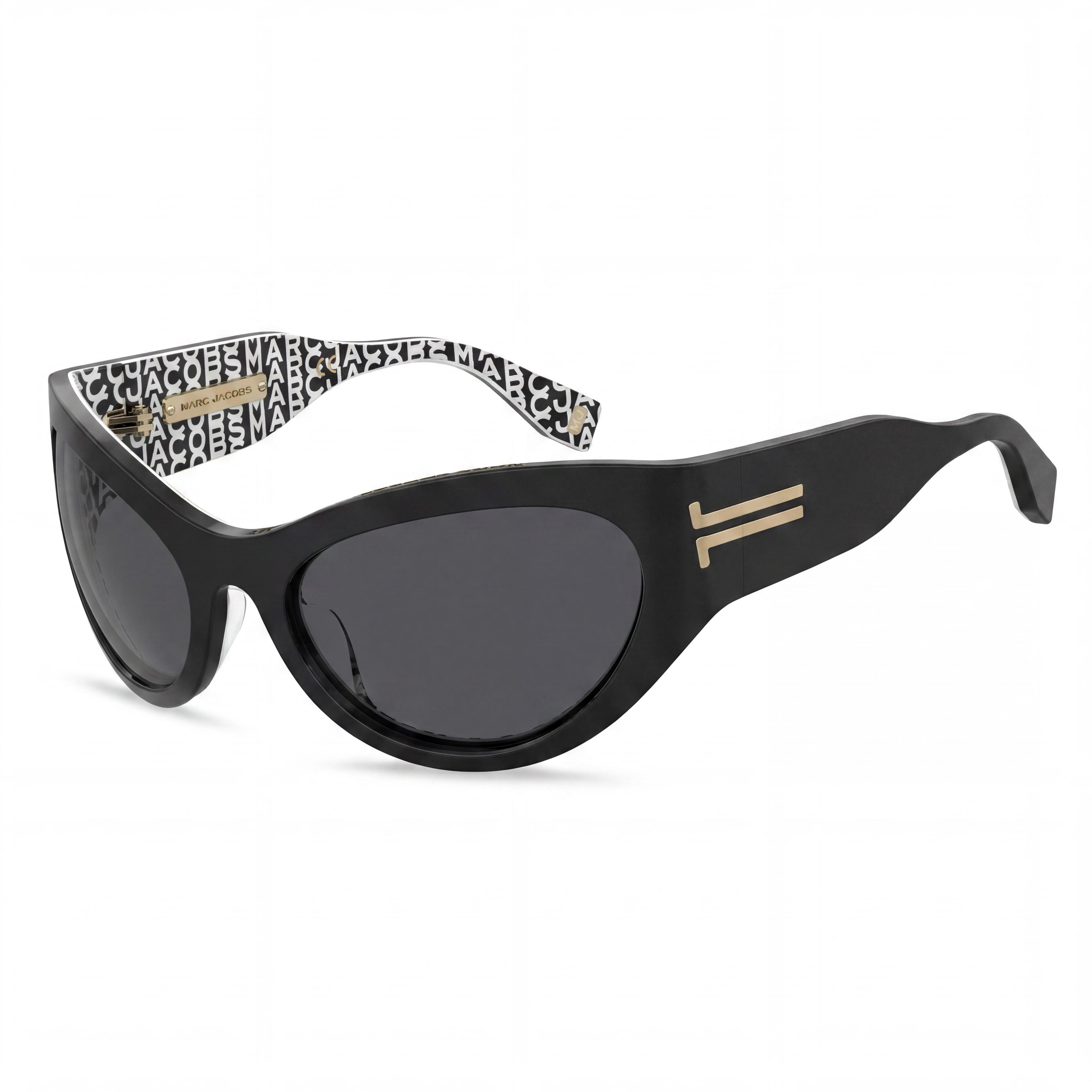 Marc Jacobs Mj 1087/S Women's Cat Eye Black Plastic Black Polycarbonate UV Protection Sunglasses 61mm, Photo 1