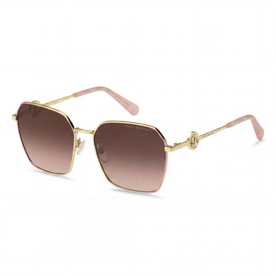 Marc Jacobs MARC 729/S Women's Casual Acetate Gold Pink Frame Brown Shaded Non-Polarized Sunglasses 58mm
