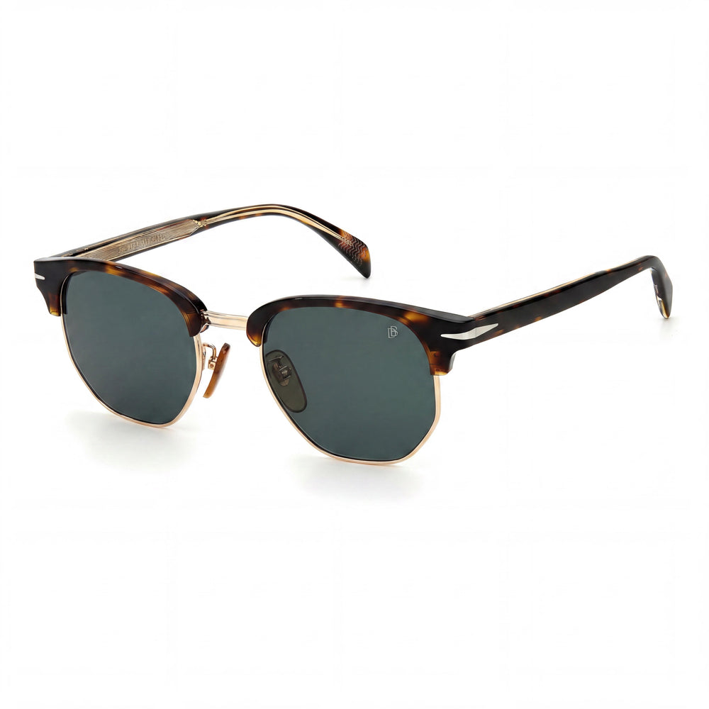 David Beckham Db 1002/S Unisex Dark Havana Polyamide Frame Green Lenses UV Protection Sunglasses 51mm