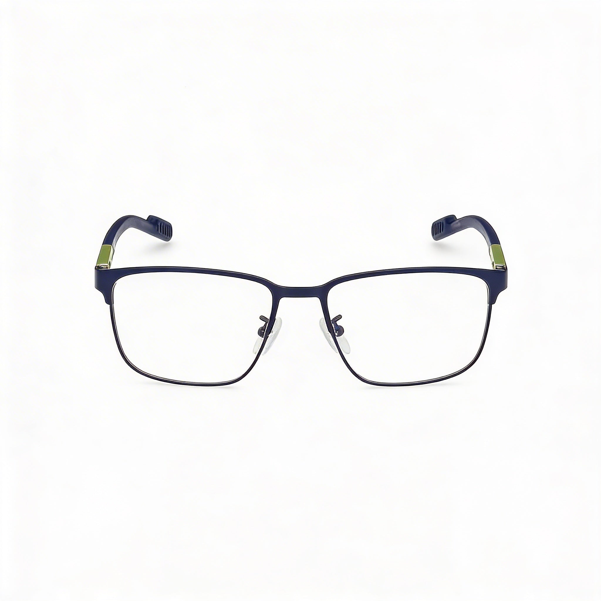 Gafas Adidas Navigator para hombre, de metal azul mate, con lentes transparentes de demostración, graduadas, 52-16-145, Photo 2