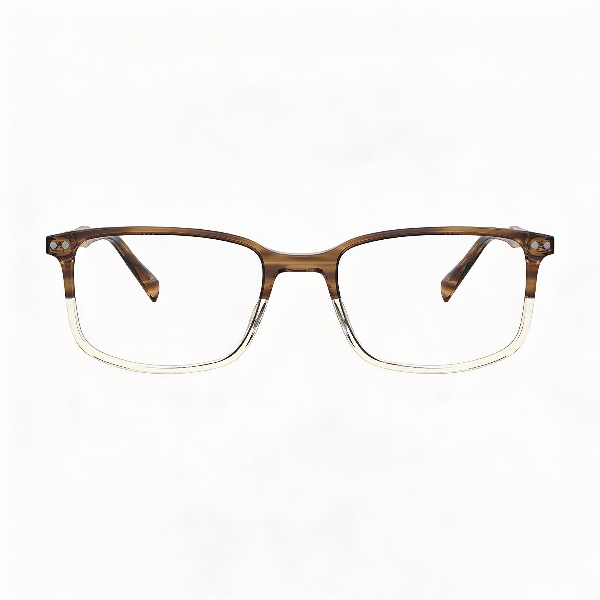 Gafas graduadas Levi's para hombre, de plástico, con montura de cuerno marrón, sin montura óptica, 54-19-145, Photo 2