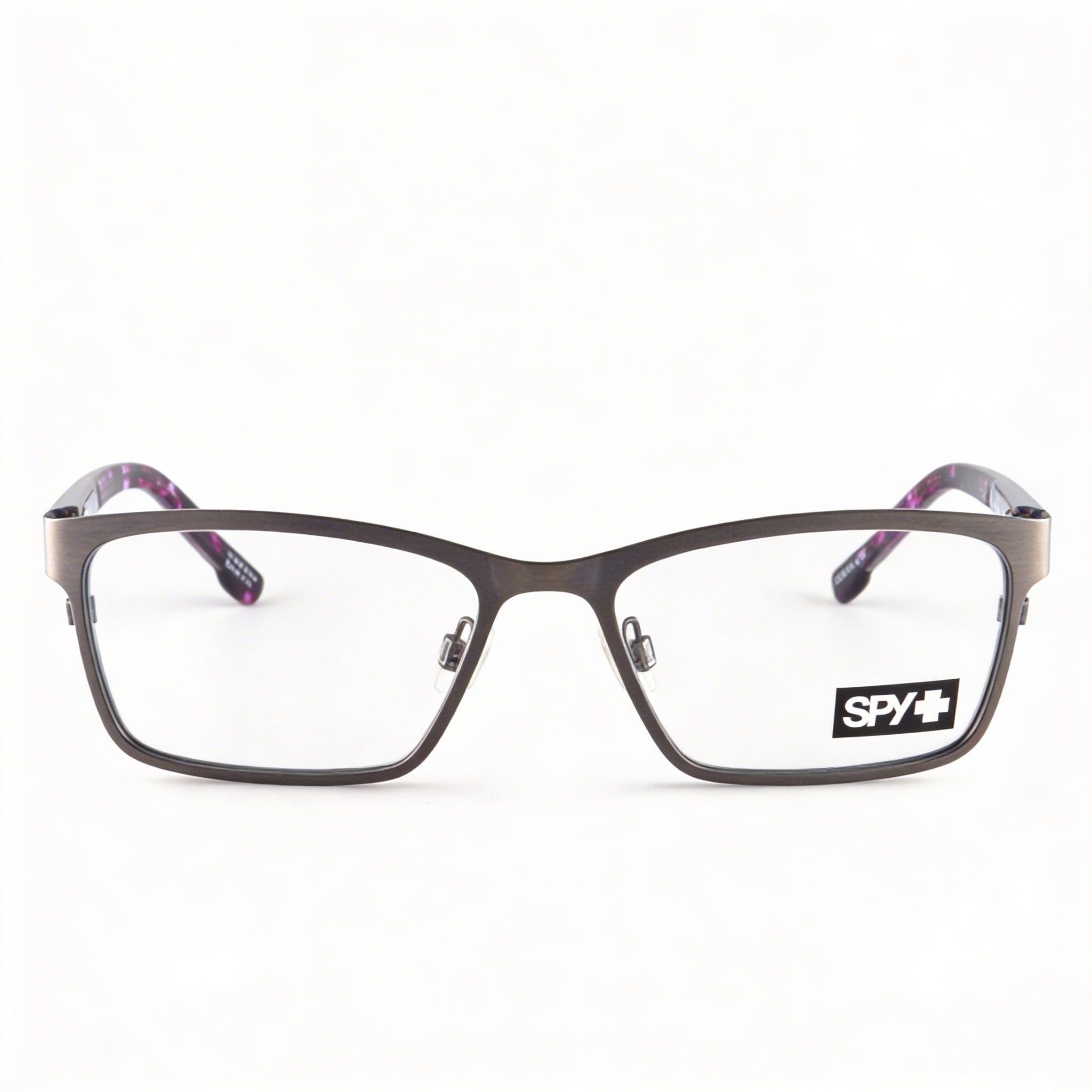 Gafas Spy Classic para mujer, listas para lentes de prescripción, montura de material compuesto, color gris plomo cepillado, camuflaje morado, con efecto carey, 52-16-141 mm, Photo 2