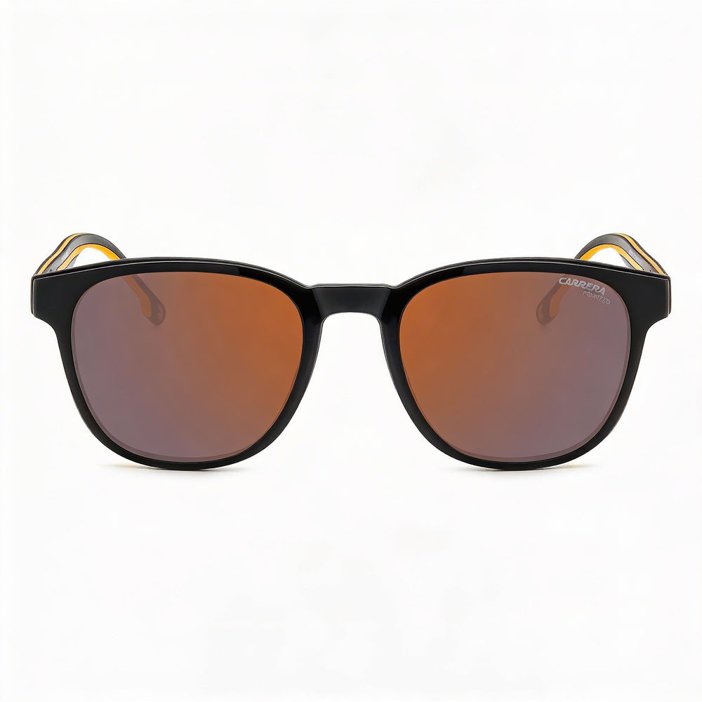 Carrera Gafas de sol de policarbonato negras y naranjas no polarizadas con protección UV de 51 mm para mujer