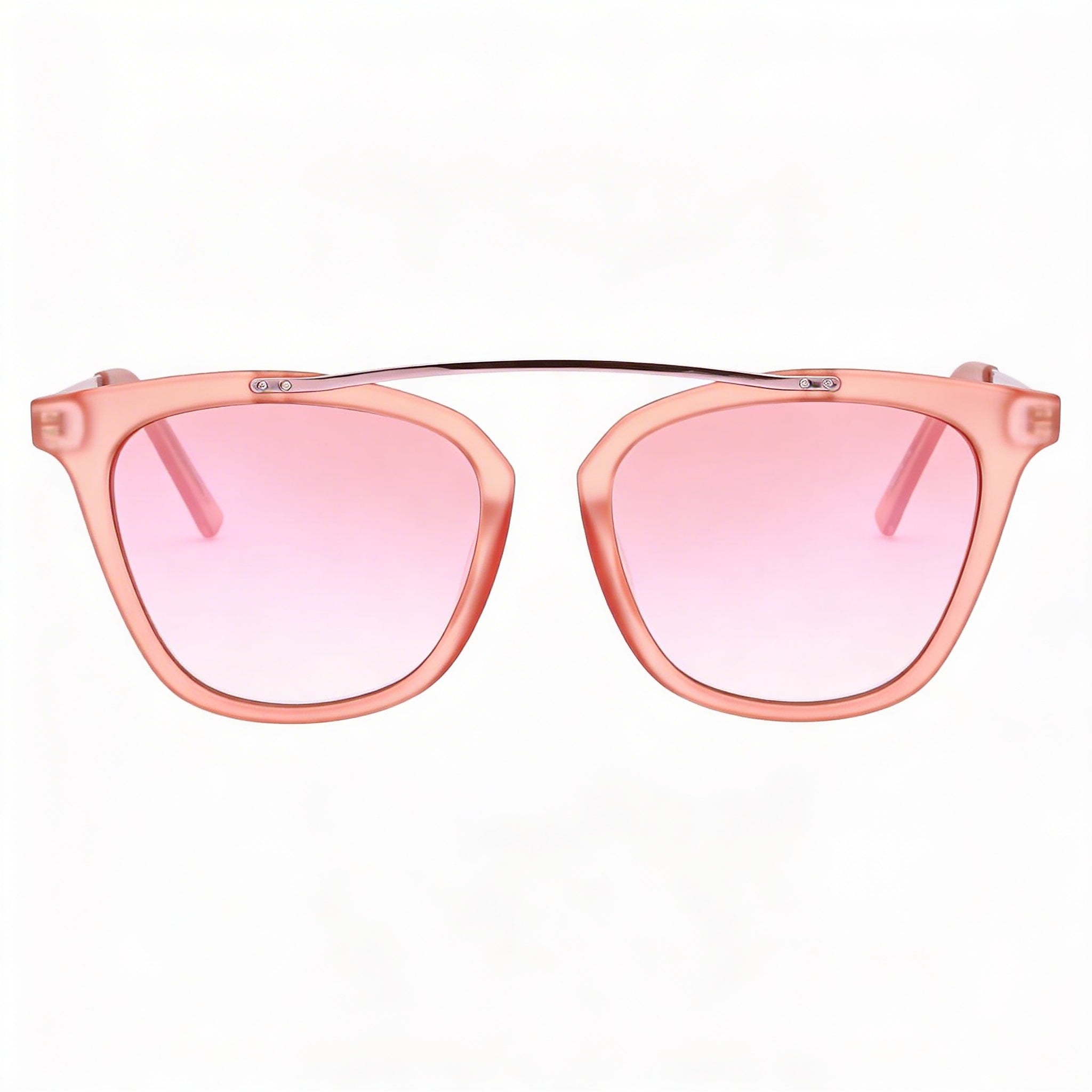 Guess Gg1154 Women's Square Sunglasses, Matte Pink Bordeaux Mirror Polycarbonate Frame, Pink Lenses, 53mm, UV Protected, Photo 2