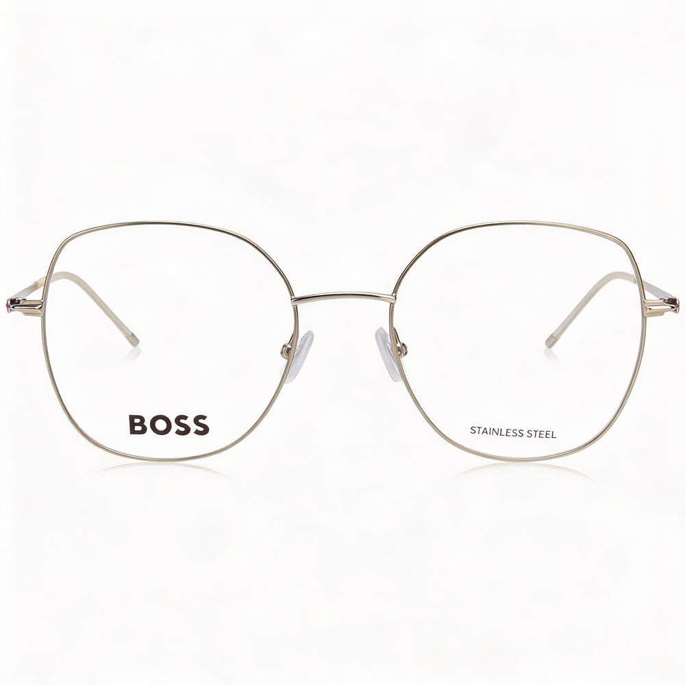 BOSS Audio Systems Women’s Modern Alloy Steel Silver Pink Non-polarized Polycarbonate Eyeglasses 52mm