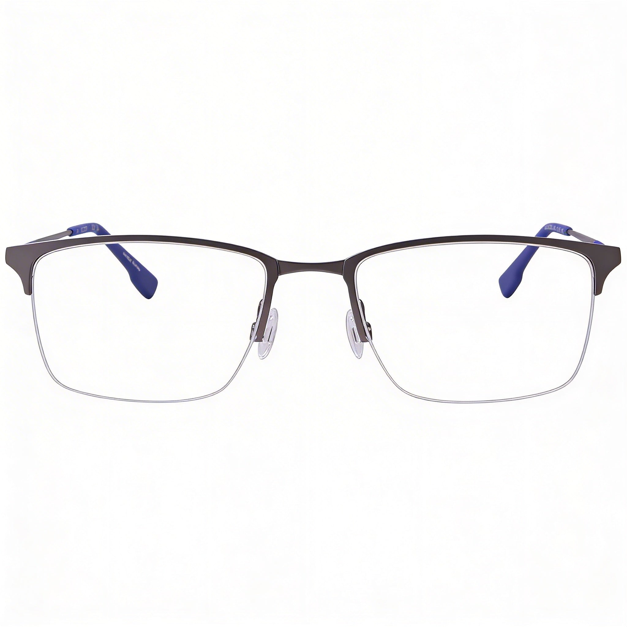 Flexon E1130 Men's Semi-Rim Rectangle Metal Optical Frame Eyeglasses Matte Silver 55-20-145mm, Photo 2