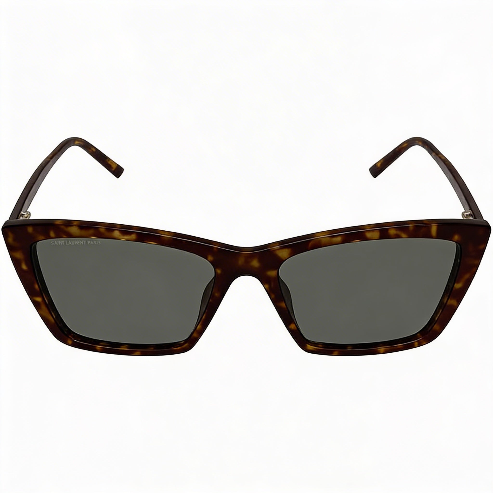 Gafas de sol Saint Laurent para mujer, color gris habana, con montura beige, lentes plateadas polarizadas y protección UV, 54 mm, Photo 2