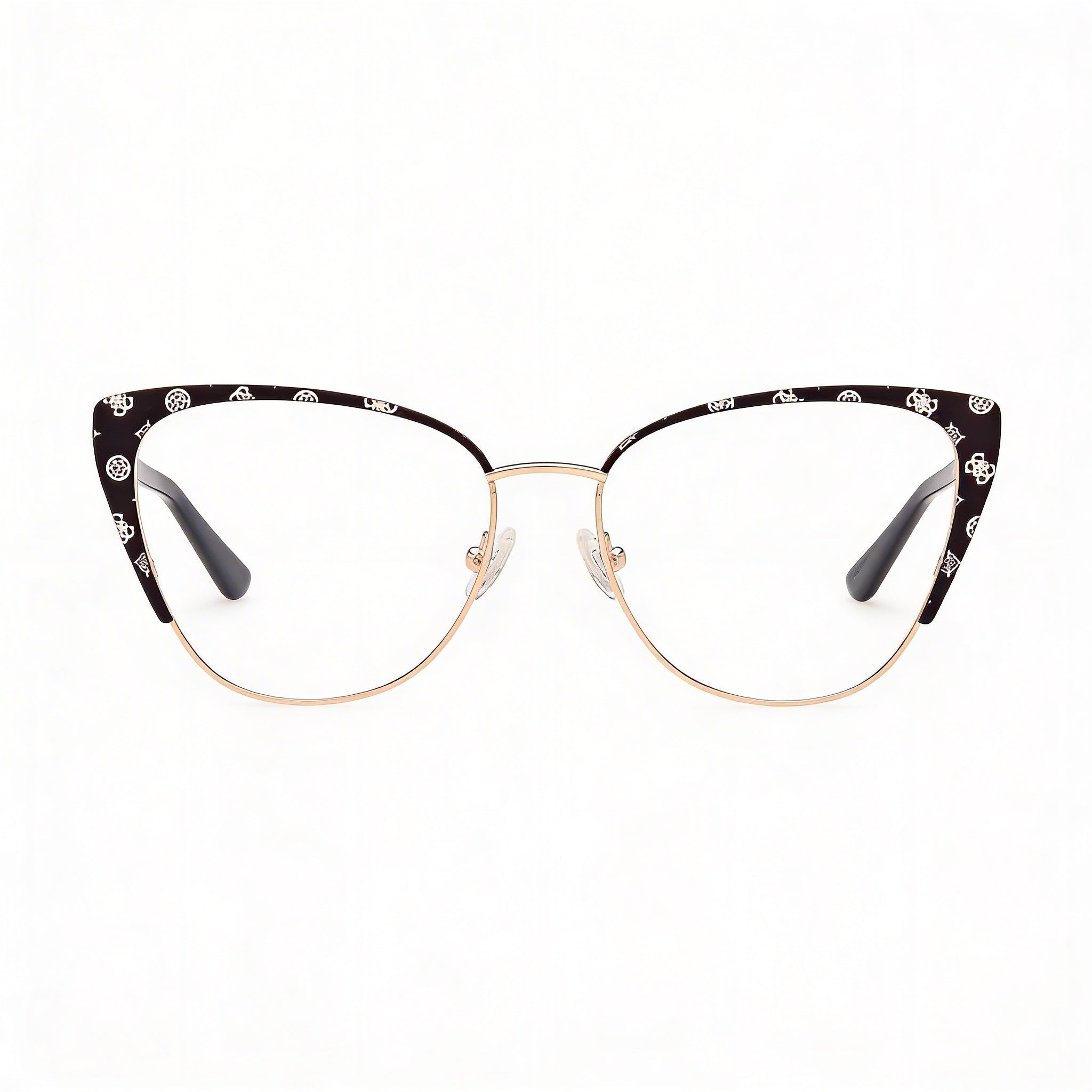 Gafas Guess Gu50121 para mujer, de metal negro mate y negro brillante, con lentes multicolor, 145 mm, Photo 2
