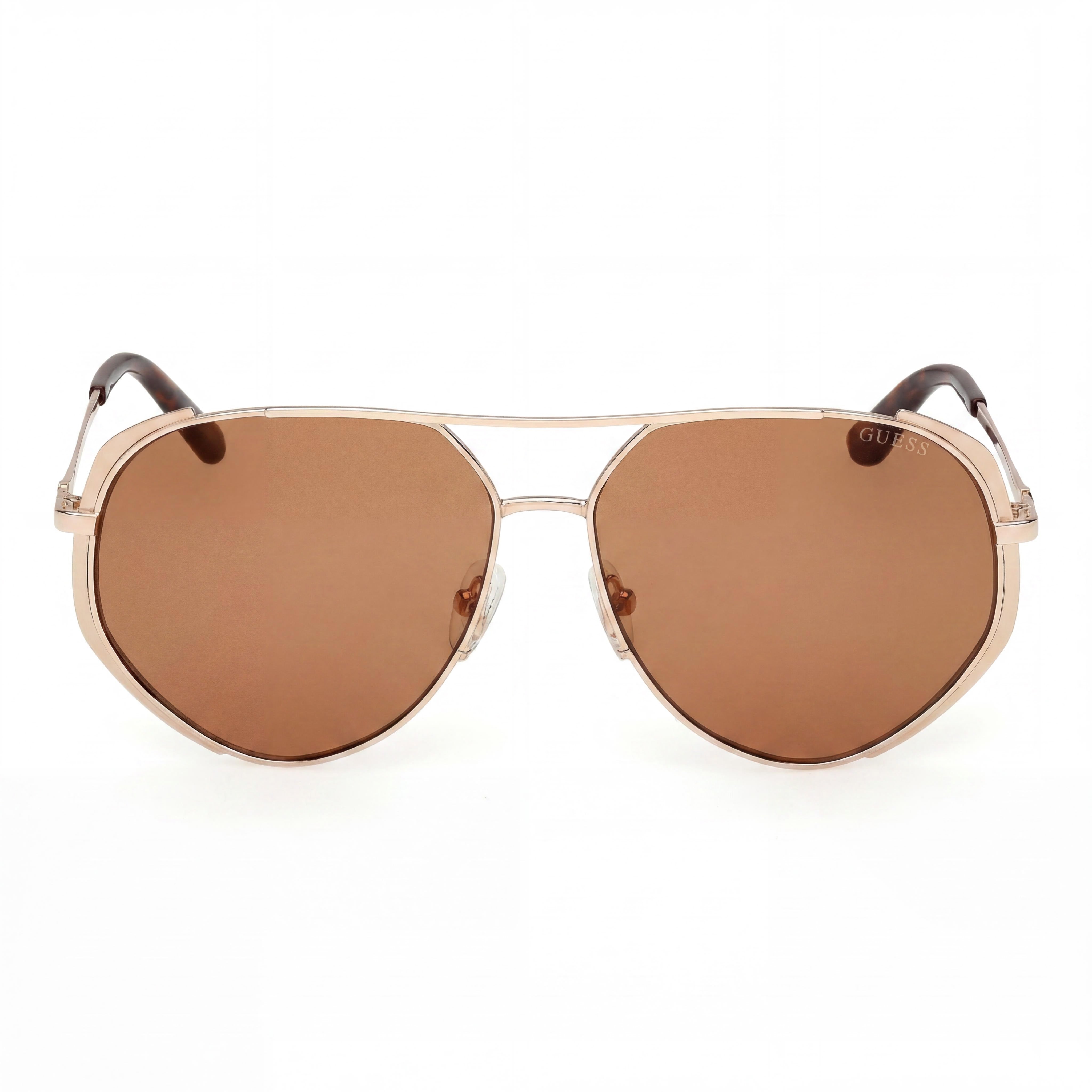GUESS GU00219 Women's Matte Pale Gold Metal Frame with Gradient Gold Lenses Sunglasses 59mm, Photo 2