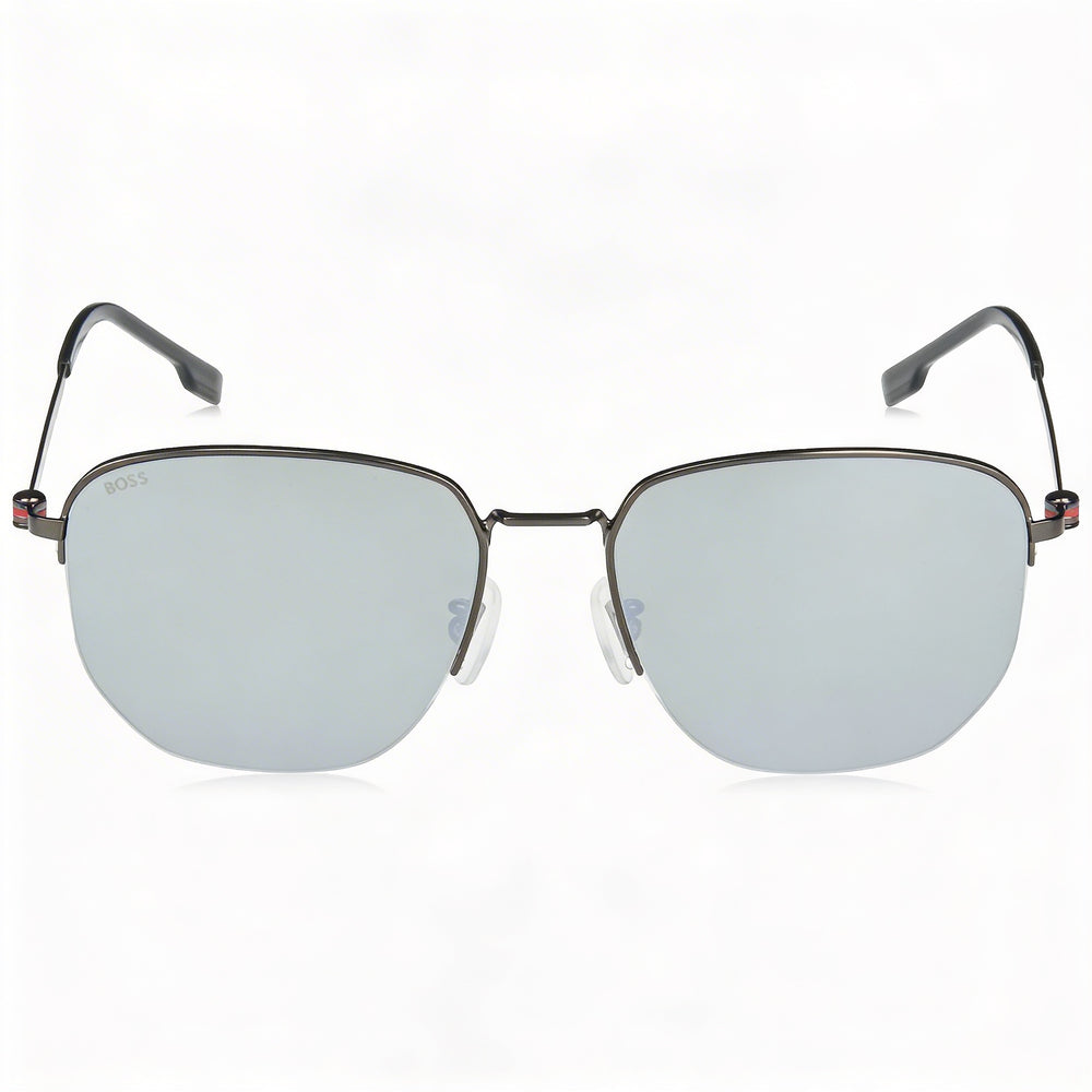 Hugo Boss Men's Boss 1538/F/Sk Acetate Non-Polarized UV Protection Sunglasses, Matte Dark Ruthenium Silver, 57mm