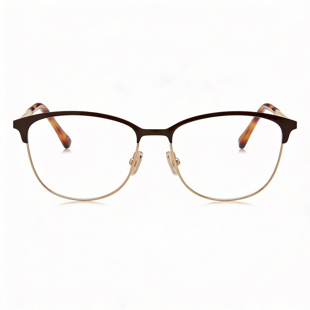 Gafas de sol Jimmy Choo modernas para mujer, acero inoxidable, lentes de demostración no polarizadas 53-16