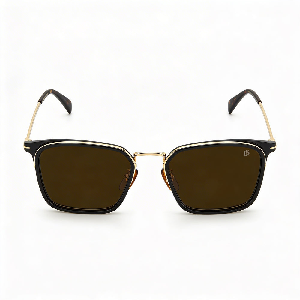 David Beckham Db 7065/F/S Men's Gold Black Dark Brown Acetate Frame Gold Black Non-Polarized 100% UV Sunglasses 56mm