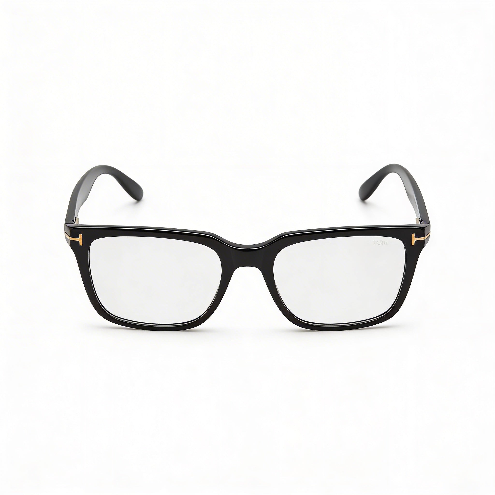 Tom Ford FT5304 001 Unisex Black Full Rim Plastic Frame Eyeglasses with Clear Composite Lenses, 54mm Lens Width, Photo 2