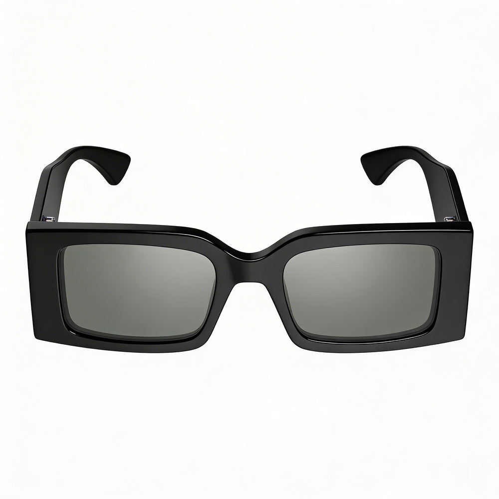 Gucci Modern Women's Plastic Polarized UV Protection Sunglasses, Black Green Frame, Black Lens, 52mm