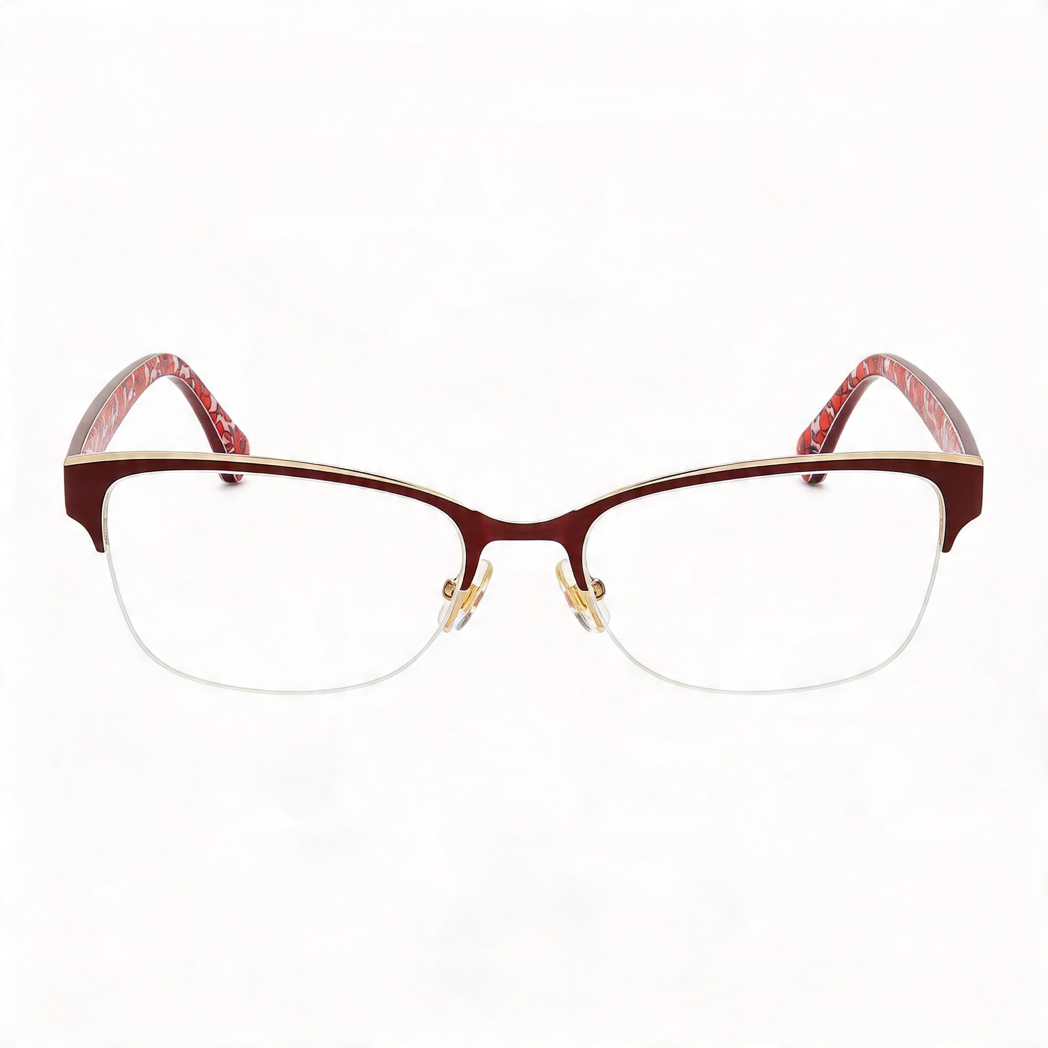 kate spade new york Marjorie Women's Red Pattern Polycarbonate Lens Stainless Steel Frame Non-Polarized Eyewear 52mm, Photo 2