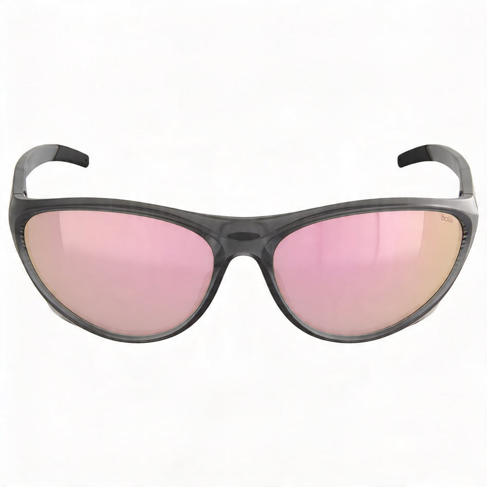 bollé Messenger Premium Unisex Lightweight Nylon Polarized Sunglasses, Burgundy Liberty, Brown Pink 65mm