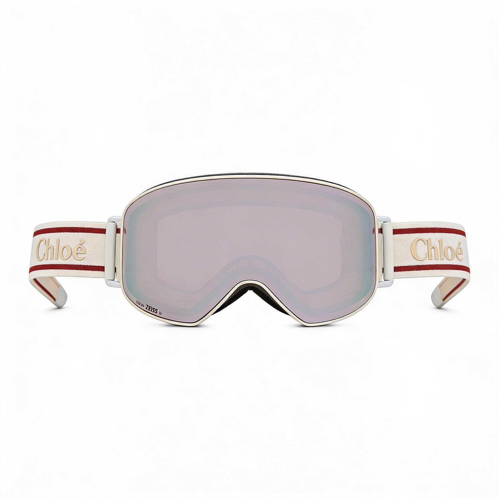 Chloé 0072 Fashion Ski Mask Classic Elegant Women's White Violet Polycarbonate UV Protection 99mm, Photo 1