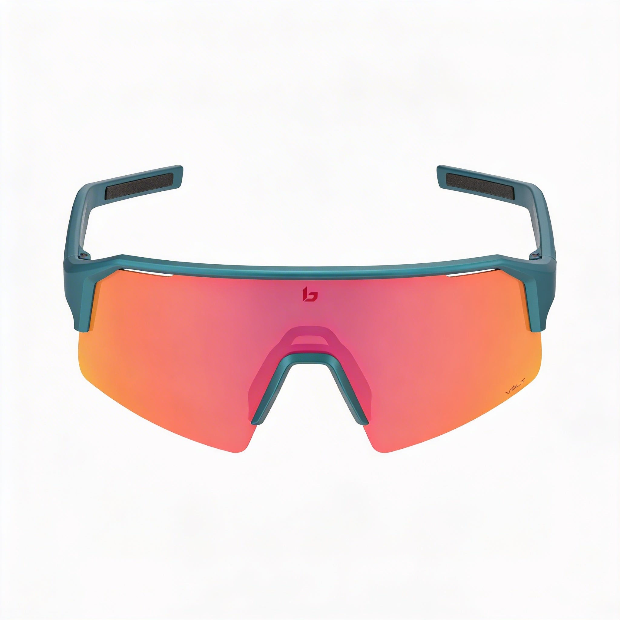 bollé Volt Unisex Creator Teal Metallic TPU Frame, Volt Ruby Polycarbonate Non-Polarized UV Protected Lenses, 140mm, Photo 2