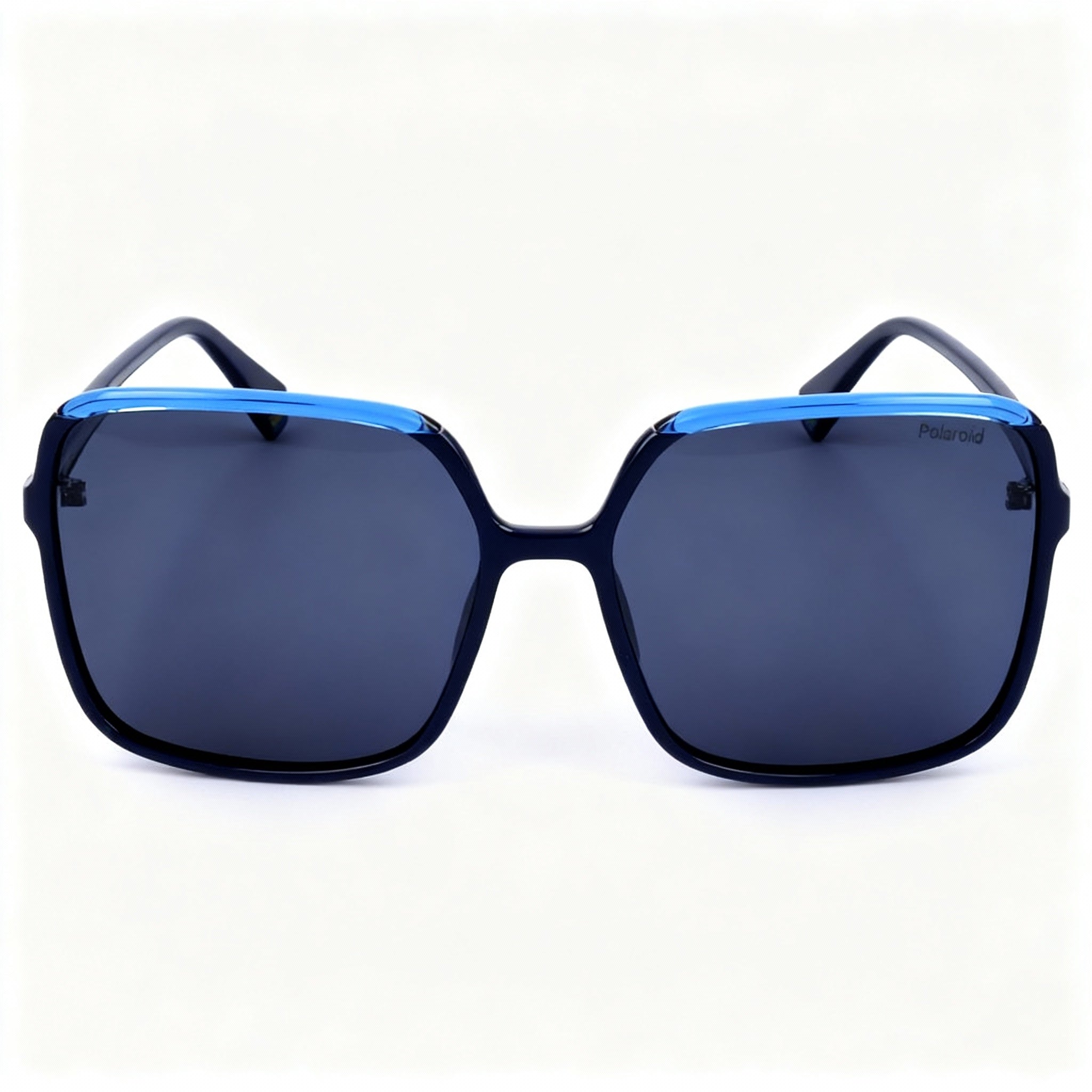 Polaroid Pld 6128/S Women's Blue Polycarbonate Square Non-Polarized Sunglasses with UV Protection, 59mm