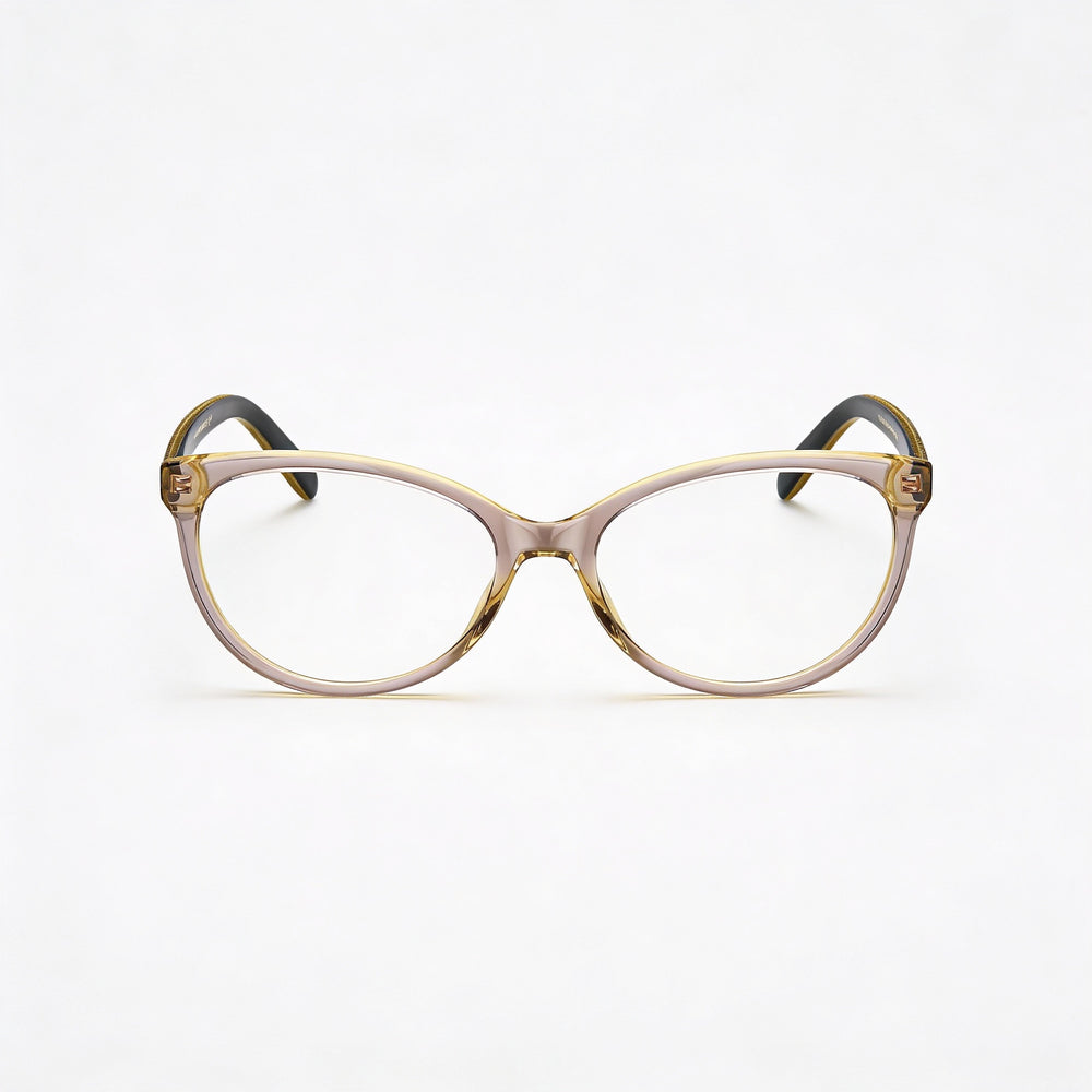 Gafas de sol Marc Jacobs Marc 463 para mujer, de acetato marrón, con forma de ojo de gato y lentes transparentes de demostración, graduadas, 53 mm