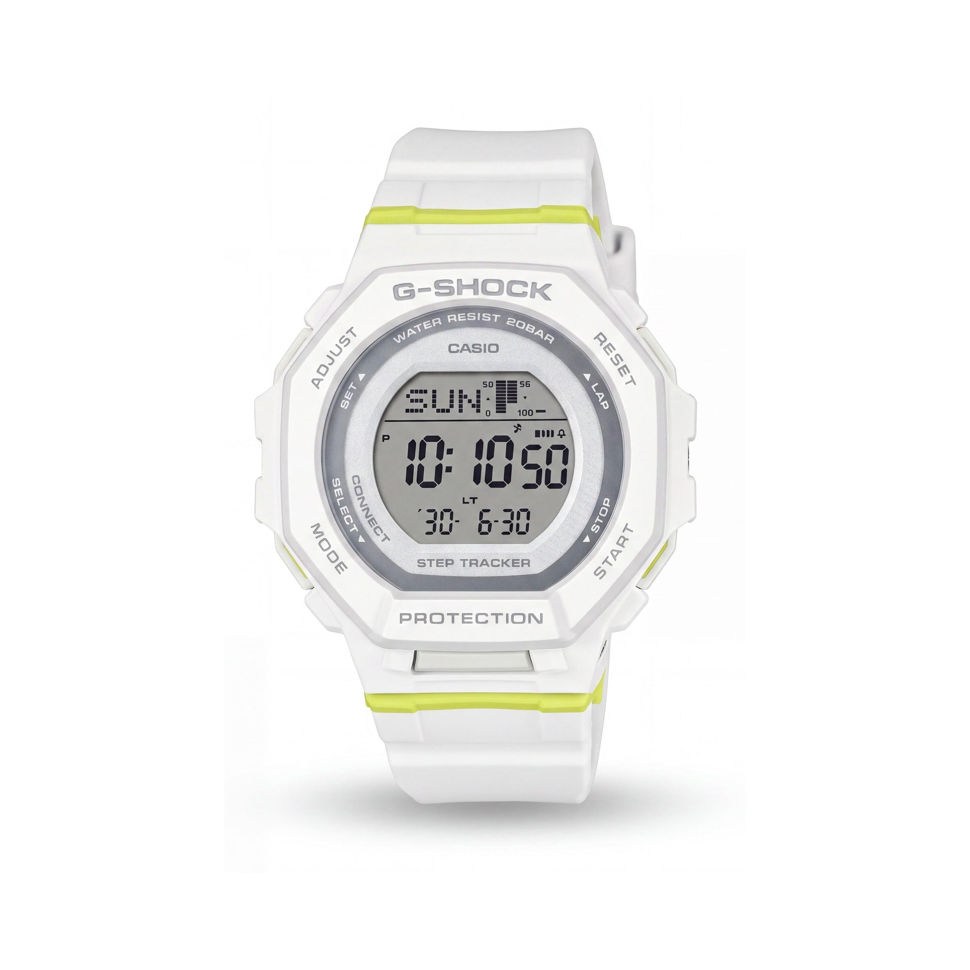 Casio G-Shock Women's White Strap Smartwatch with Fitness Tracking, Shock & 20 ATM Water Resistance, Photo 1