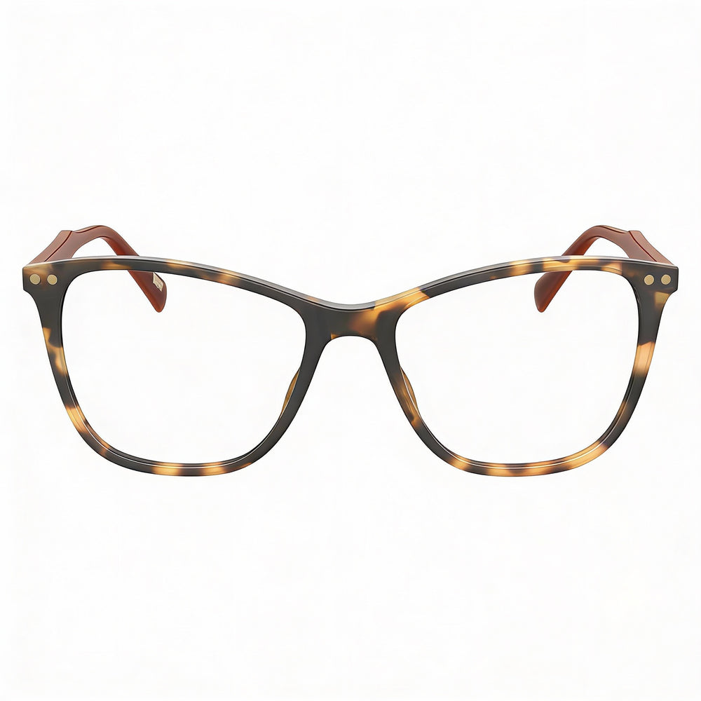 Monturas ópticas Levi's Lv 5018 para mujer con montura de plástico color melocotón Havana y ancho de lente de 52 mm