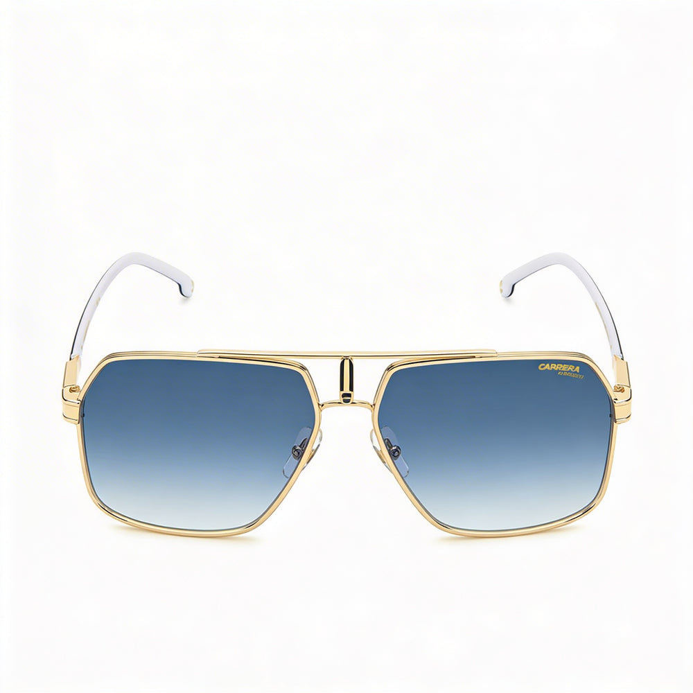 Carrera Women's Classic CARRERA 1055/S Gold Metal Dark Blue Shaded Sunglasses 62-15-145