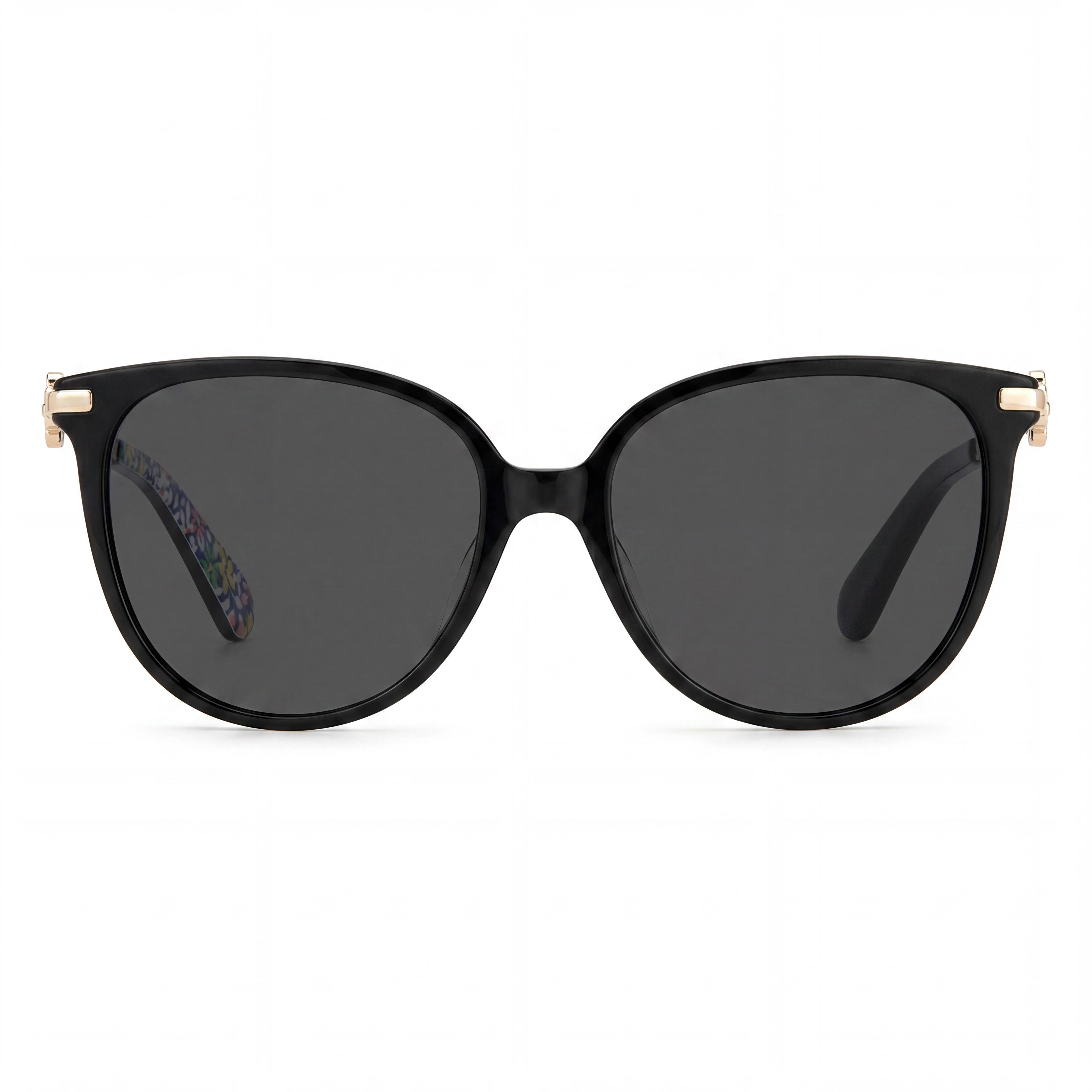kate spade new york Gafas de sol de plástico negras y grises clásicas de moda para mujer, protección UV, no polarizadas 60.3-17-140, Photo 2