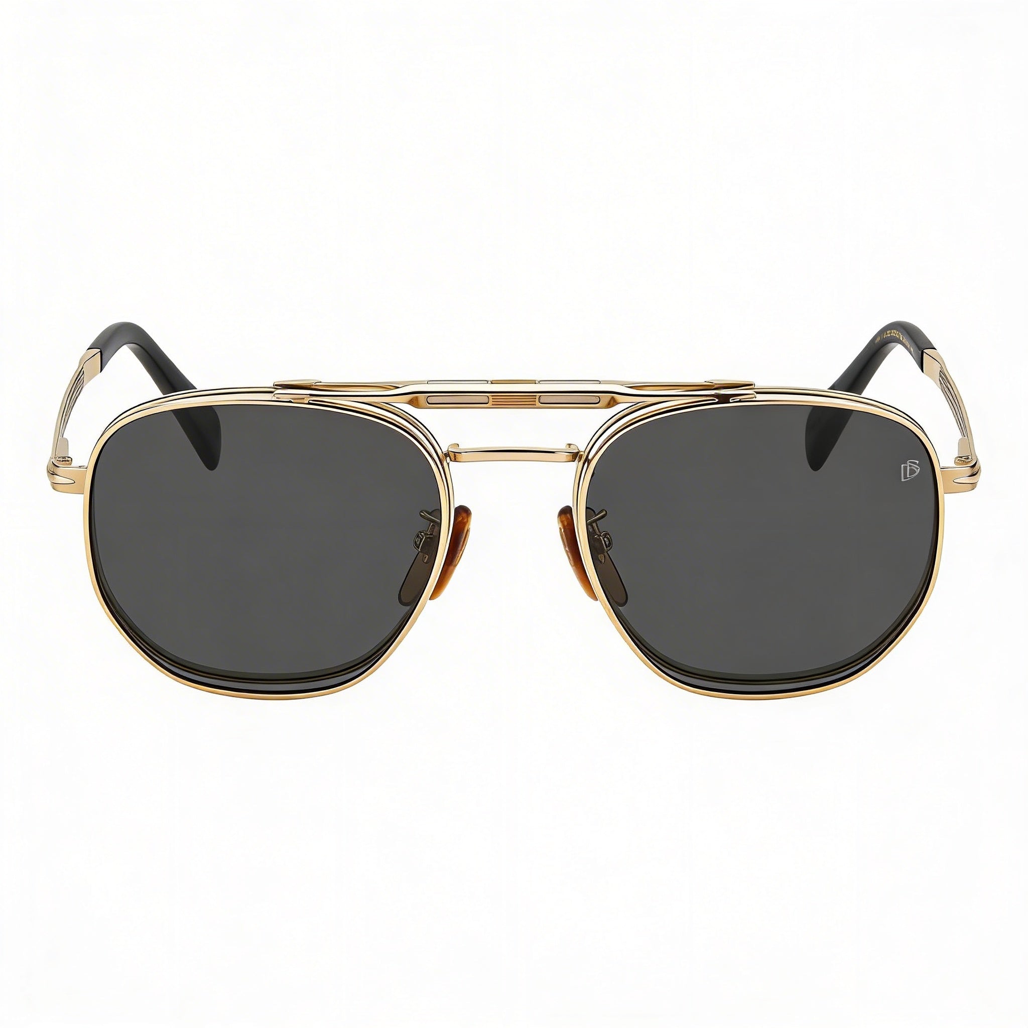 David Beckham Db 1082/G/Cs Men's Metal Frame Polycarbonate Lens Gold Black UV Protection Sunglasses 52-20-145, Photo 2