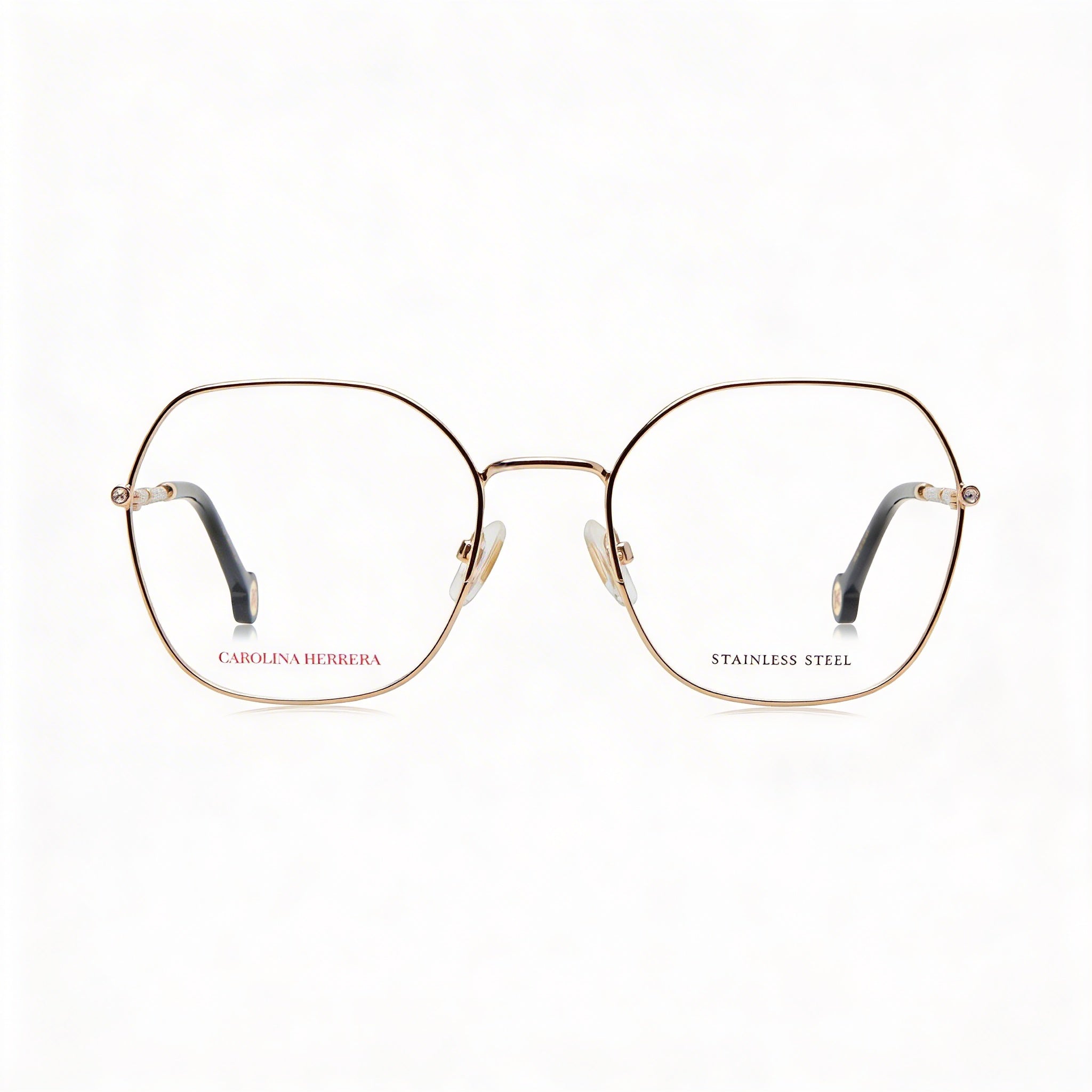 Carolina Herrera Her 0173 - Gafas de sol para mujer con montura metálica multicolor y lentes en oro rosa (ancho de lente: 54 mm), Photo 2