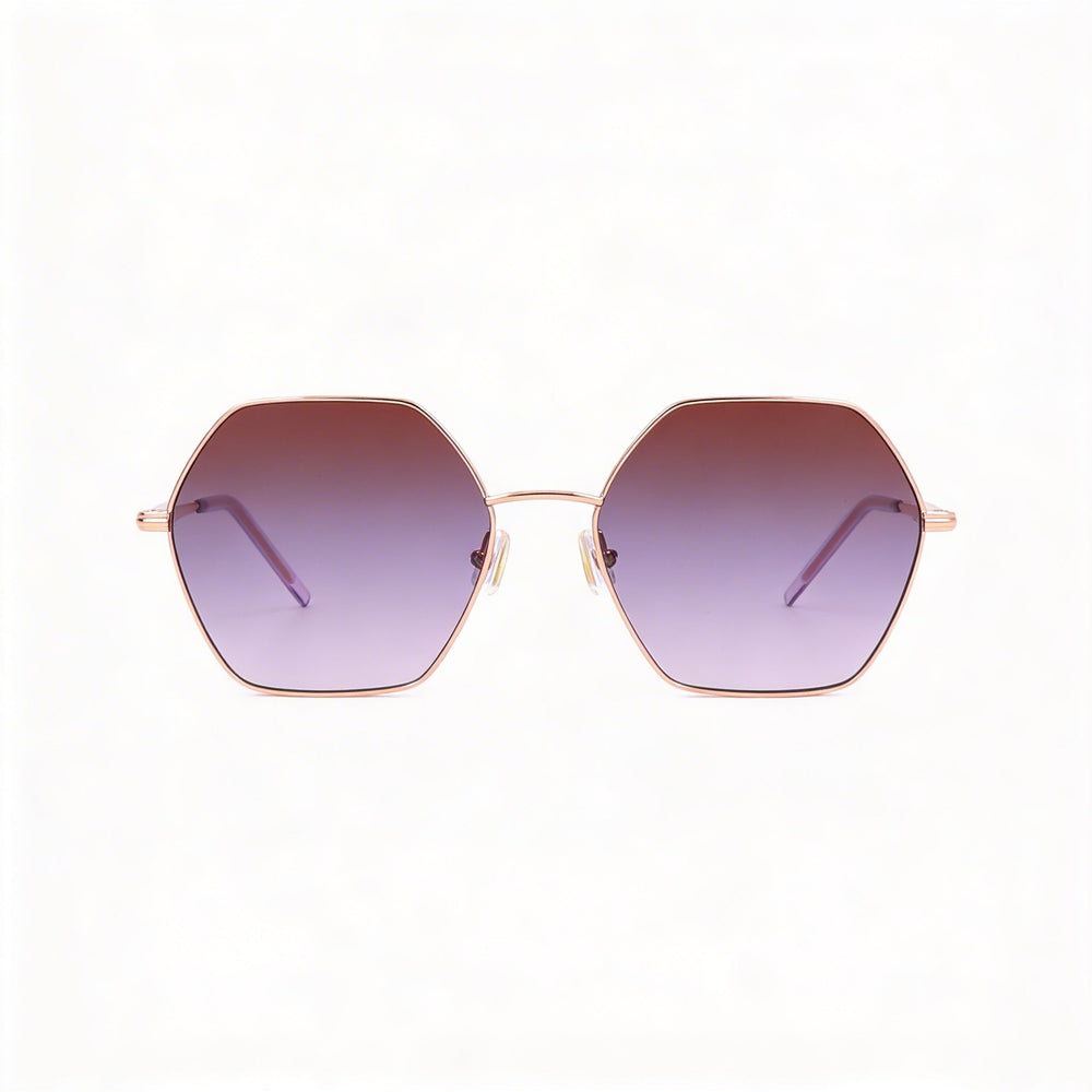 Gafas de sol Hugo Boss Light & Minimal para mujer, con montura metálica ligera en cobre dorado y protección UV, 57 mm