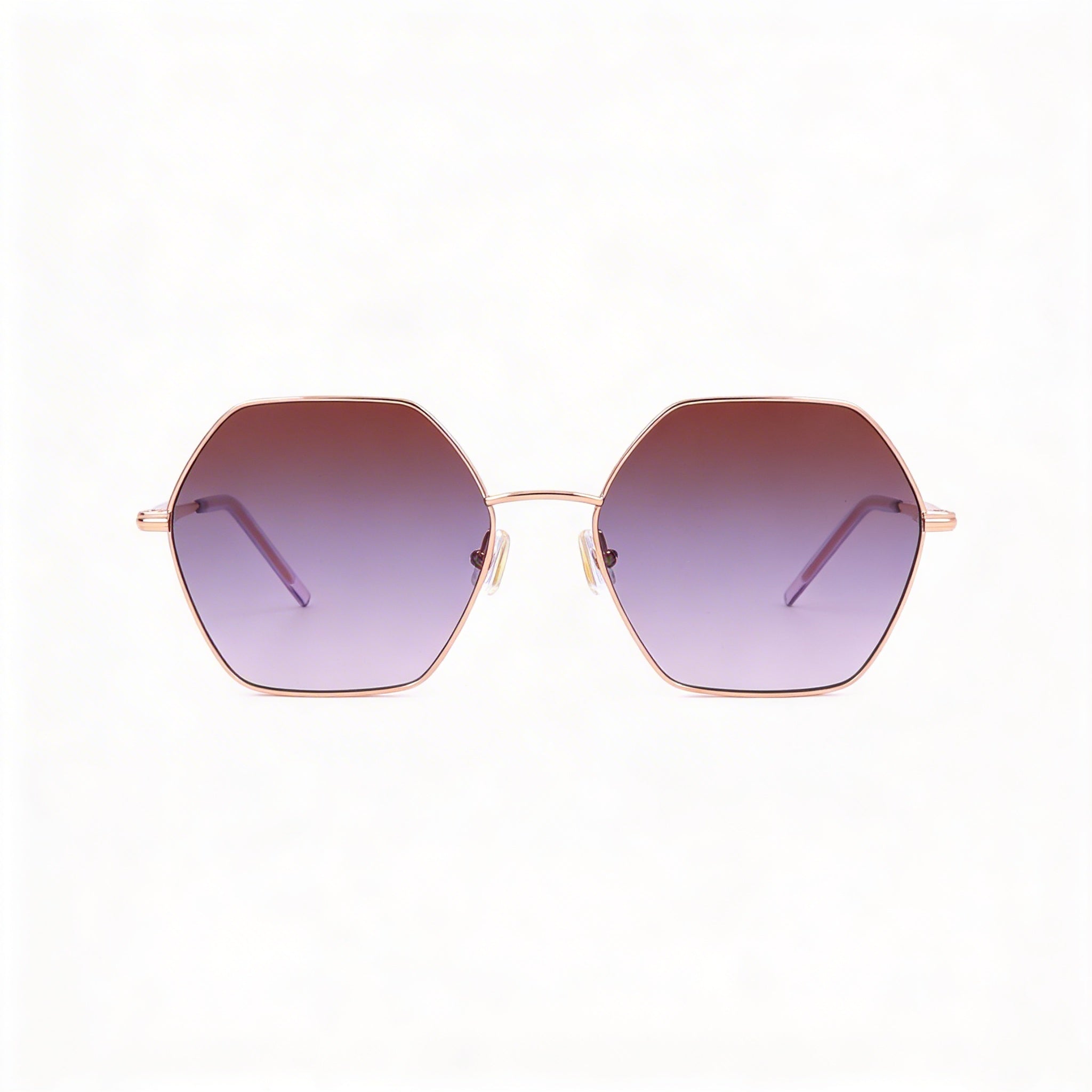 Hugo Boss Light & Minimal Women's Gold Copper Lightweight Metal Frame UV Protected Sunglasses 57mm, Photo 2