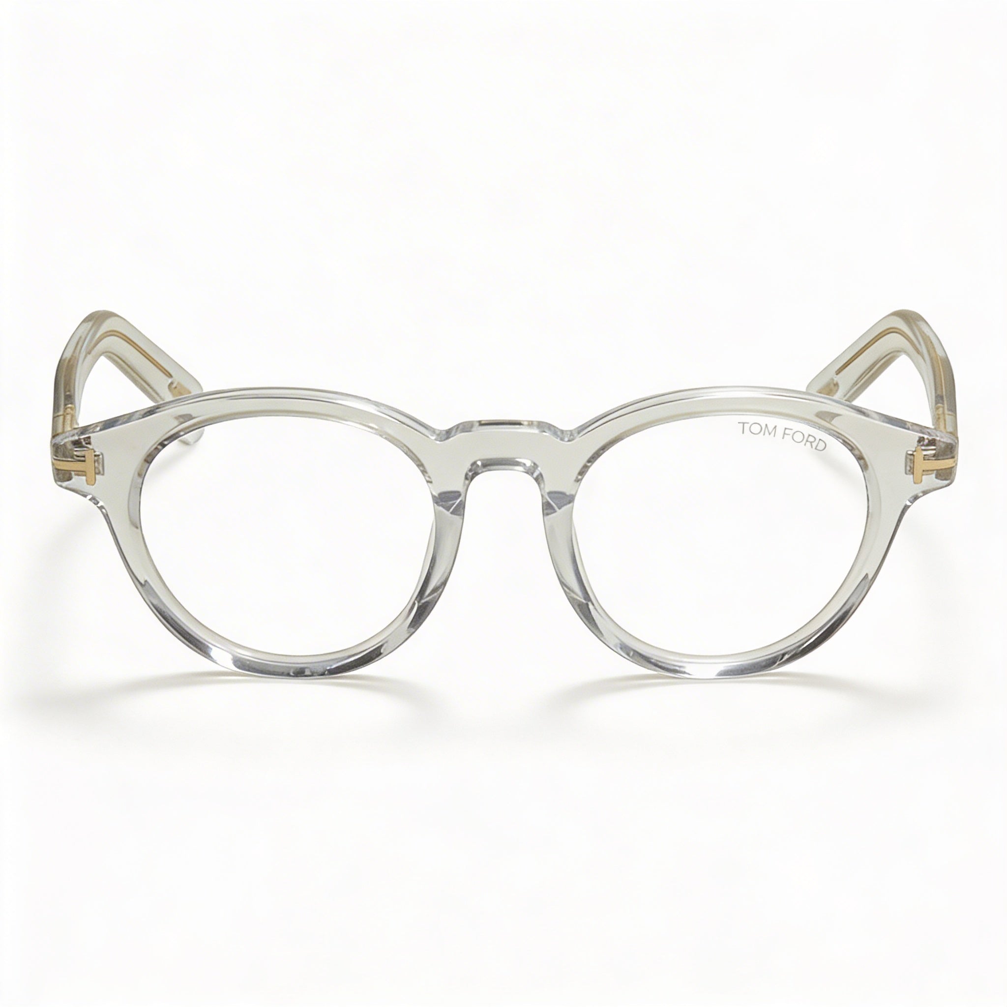 Tom Ford FT5931-D-B Men's Full Rim Round Plastic Frame Eyeglasses Crystal Blue Block 49-21-145, Photo 2