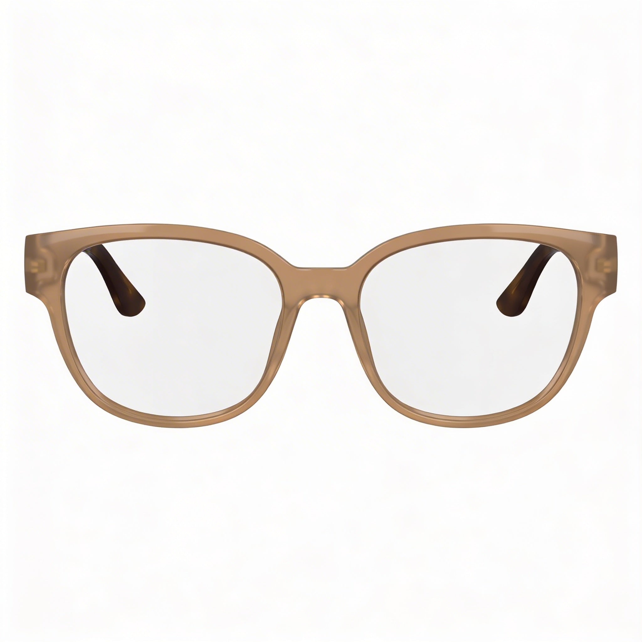 Lacoste L2953 Modern Unisex Prescription Ready Eyeglasses with Transparent Caramel Iniettato Frame 55mm, Photo 1