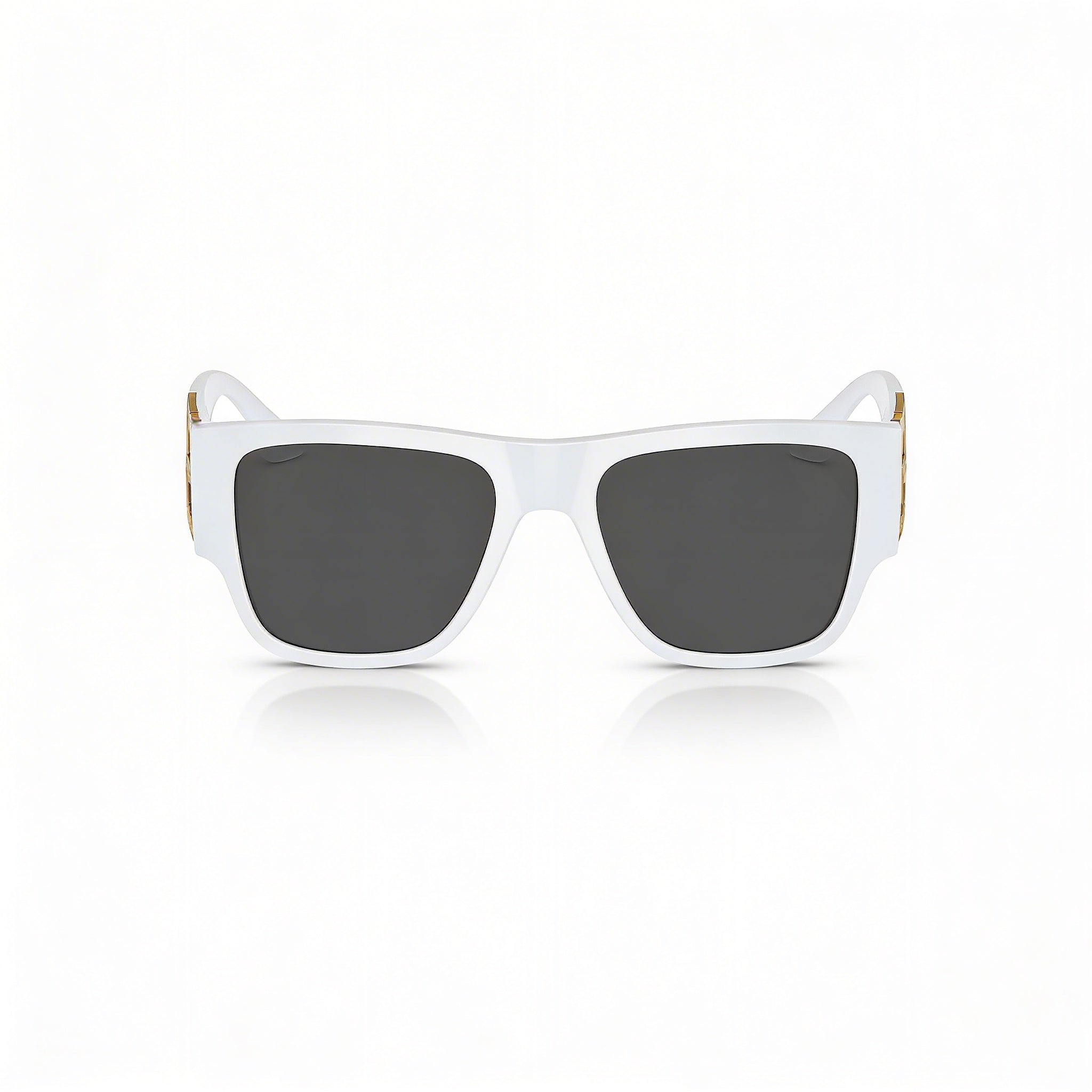 Versace Ve 4403 Unisex Sunglasses, Aluminium Frame White Dark Grey, Dark Grey UV Lenses 57mm, Photo 2