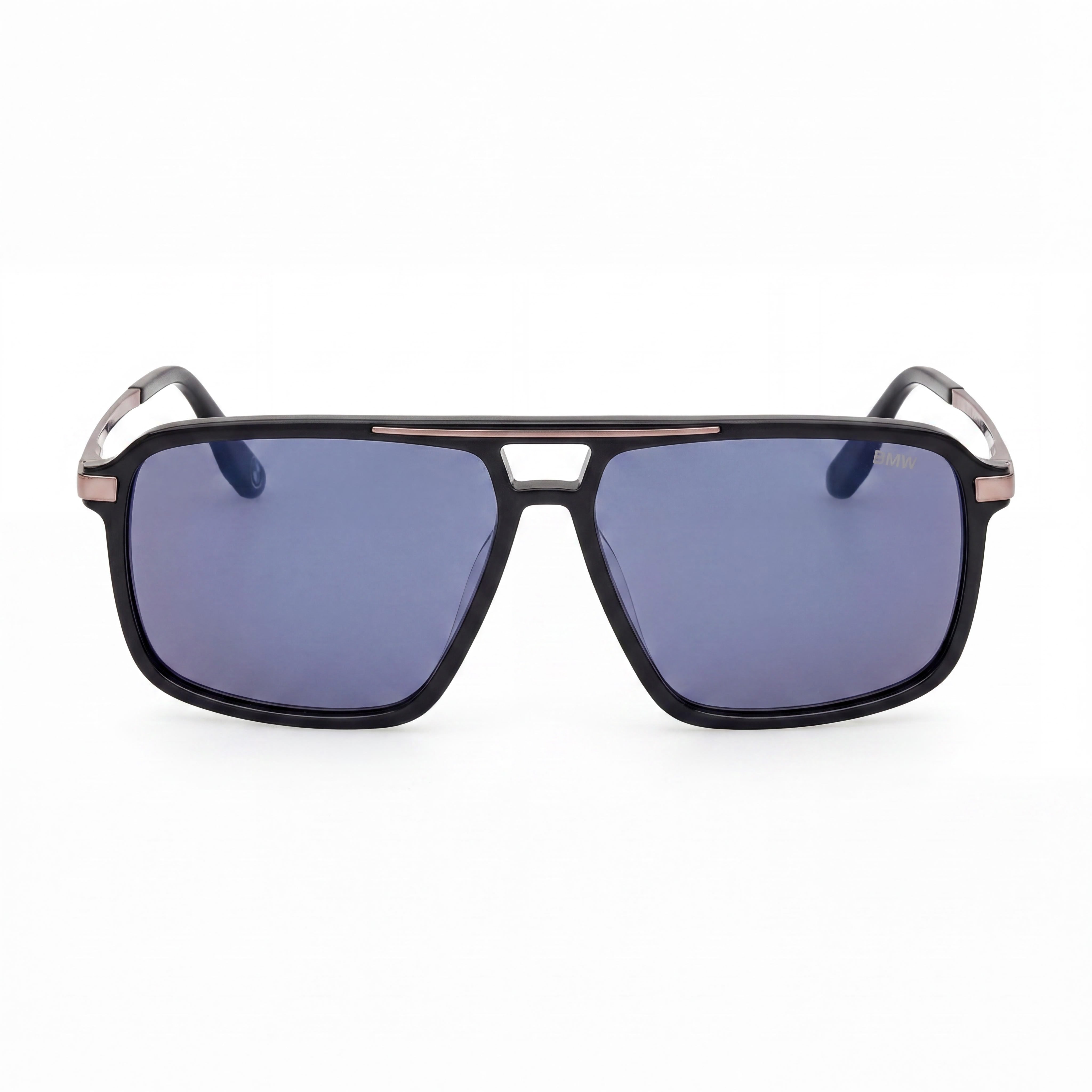 BMW Modern Women's Acetate Shiny Black Green Blue Mirror Non-Polarized UV Protection Sunglasses 58mm, Photo 2