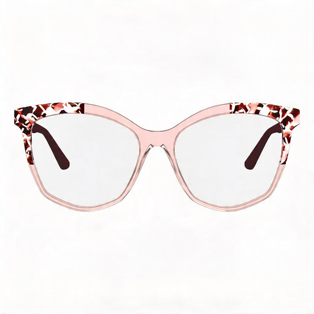 KARL LAGERFELD Kl6154 Women's Rose Marble Rose Color Acetate Frame Eyewear, Size 55-16-140mm