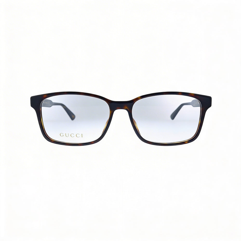Gucci Gg0826o-005 Unisex Havana Plastic Frame Eyeglasses, Lens Width 55mm, Bridge 16mm, Temple 145mm