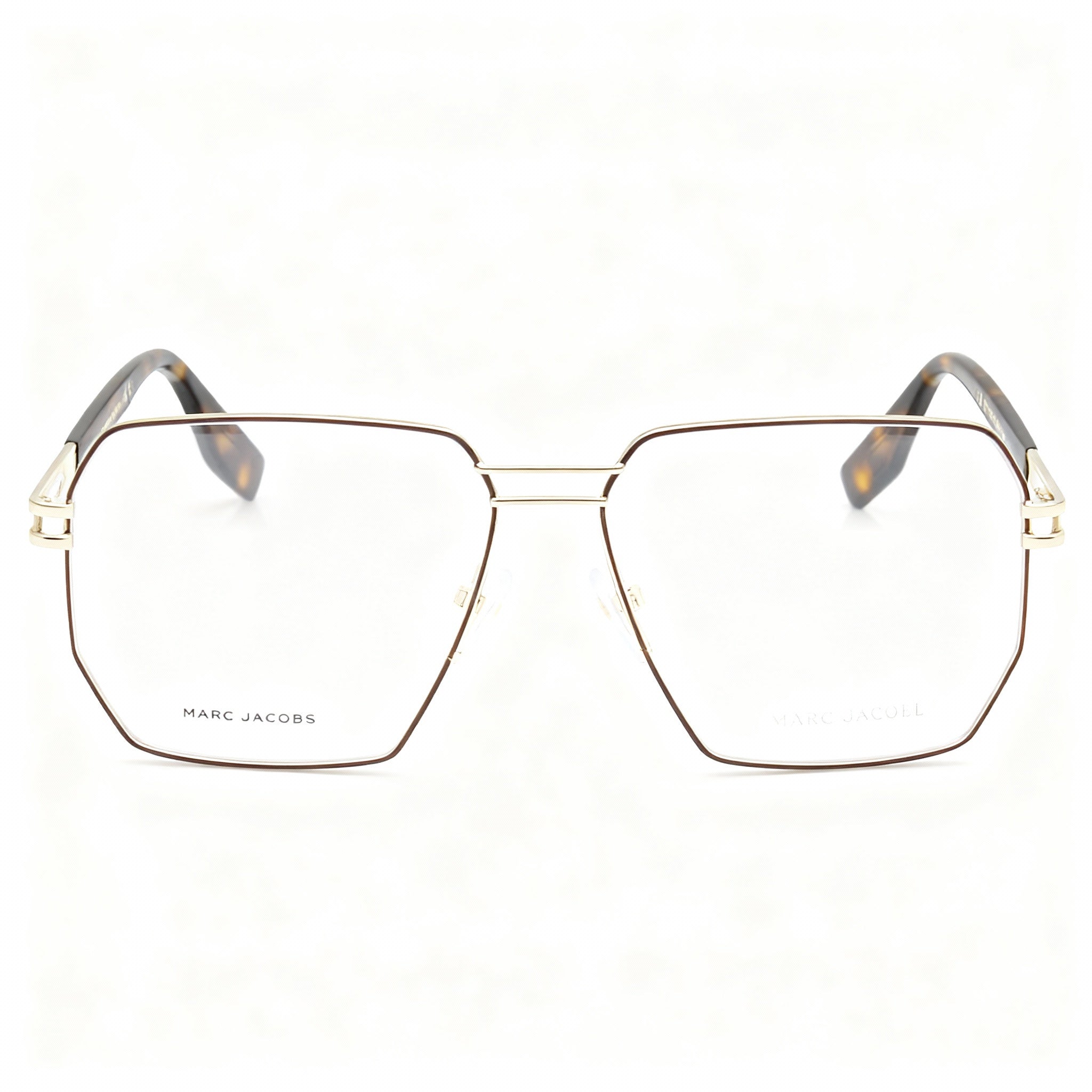 Marc Jacobs Contemporary Women's Gold Brown Lightweight Stainless Steel Optical Frames Polycarbonate Lenses 7-1-4, Photo 2