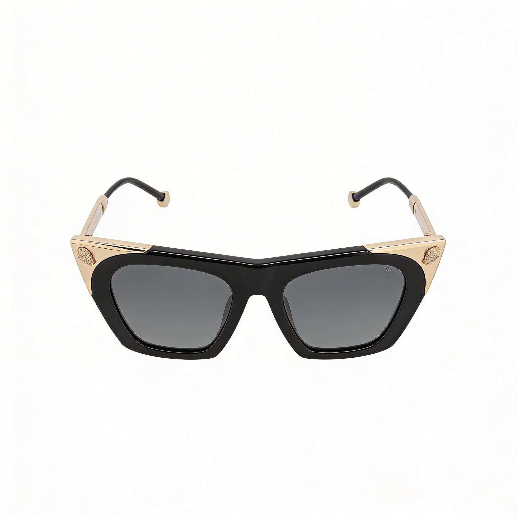 Gafas de sol Philipp Plein Spp134s para mujer, ligeras, de plástico negro brillante y lentes CR39 ahumadas de 52 mm, Photo 2