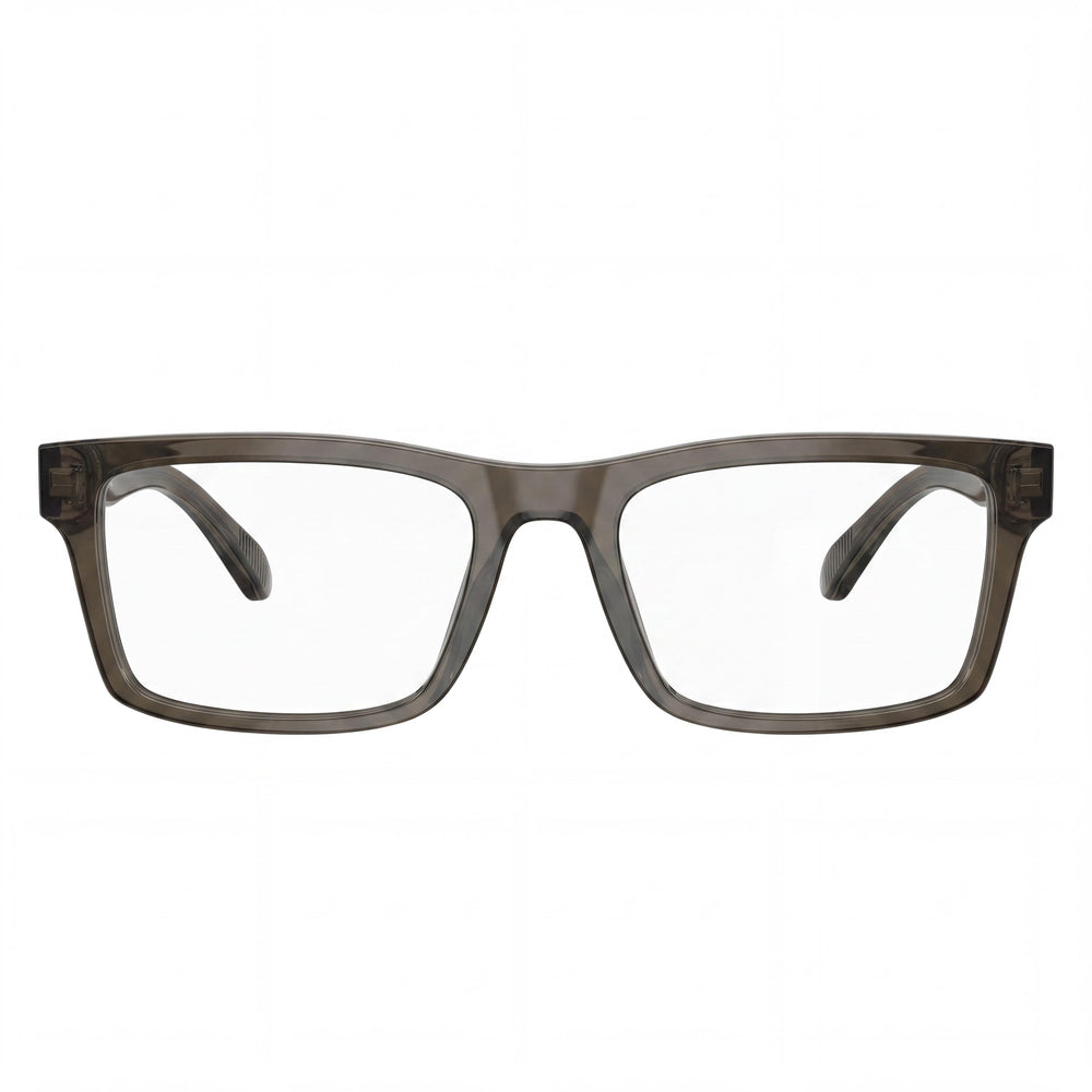 Emporio Armani Ea3254 Men's Rectangular Plastic Eyeglasses Shiny Transparent Grey 54mm