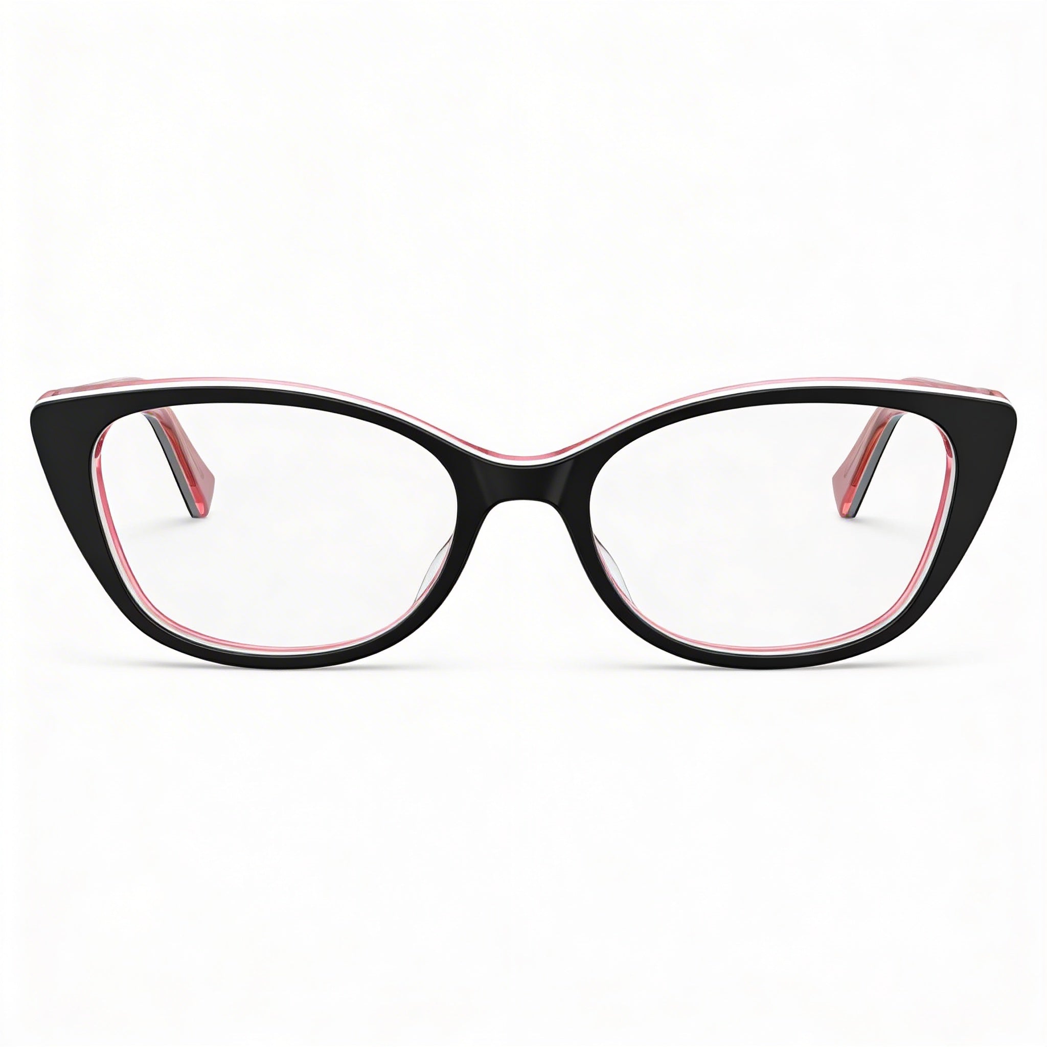 Love Moschino Trilayer Corazón Gafas Ópticas Armazón de Plástico Ojo de Gato Lente de Policarbonato Mujer Negro 51mm, Photo 2